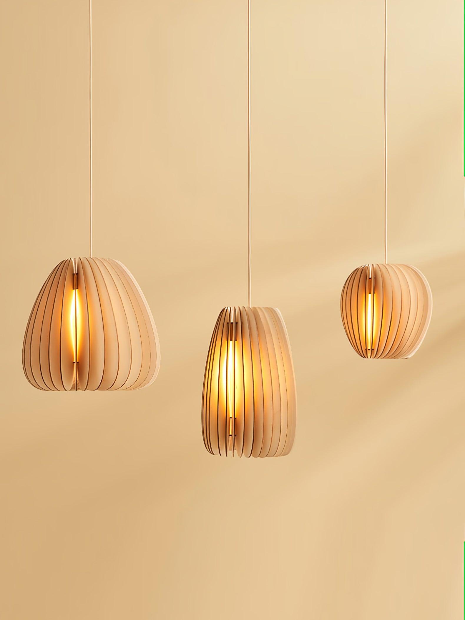 Vovene Elegance Unique Orb Wooden Pendant Lamp - Letslighting