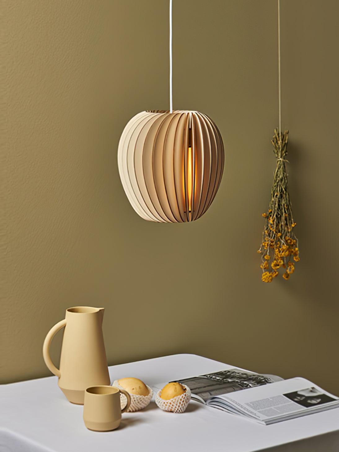Vovene Elegance Unique Orb Wooden Pendant Lamp - Letslighting