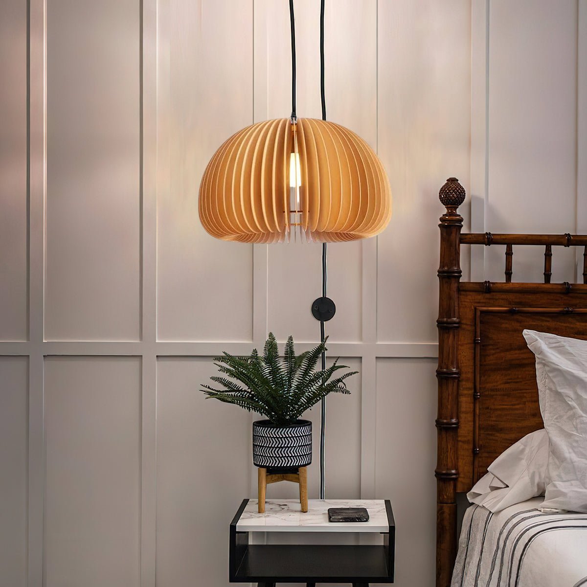 Orlenan Wood Retro Pendant Lights - Letslighting