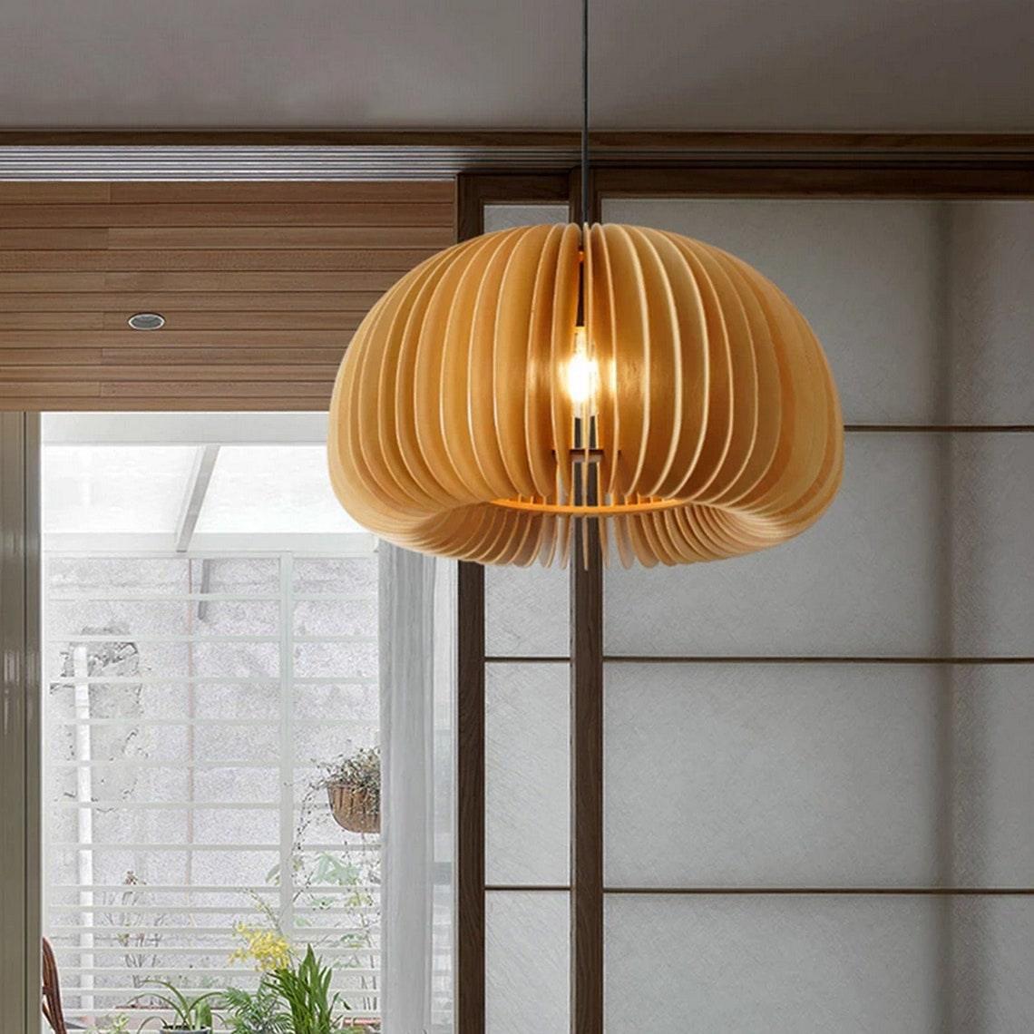 Orlenan Wood Retro Pendant Lights - Letslighting
