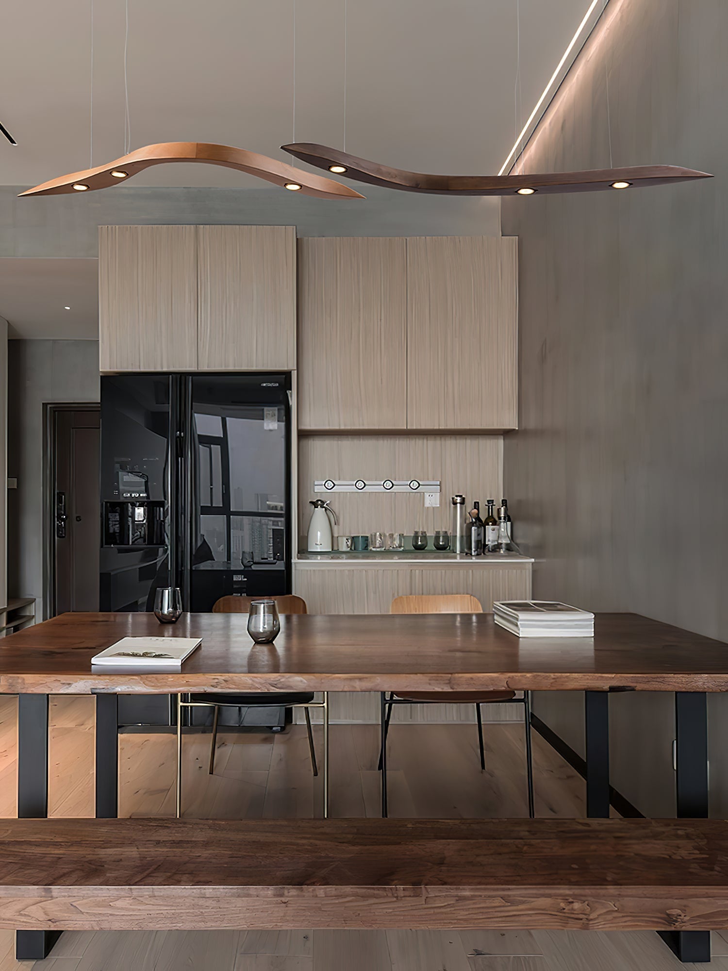 Flow Minimalist Wood Pendant Lamp - Letslighting