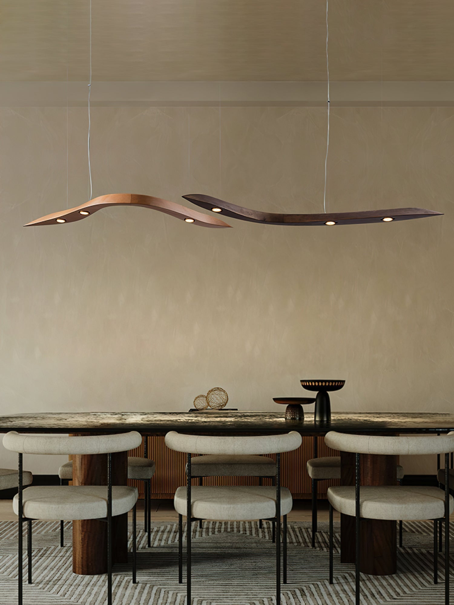 Flow Minimalist Wood Pendant Lamp - Letslighting