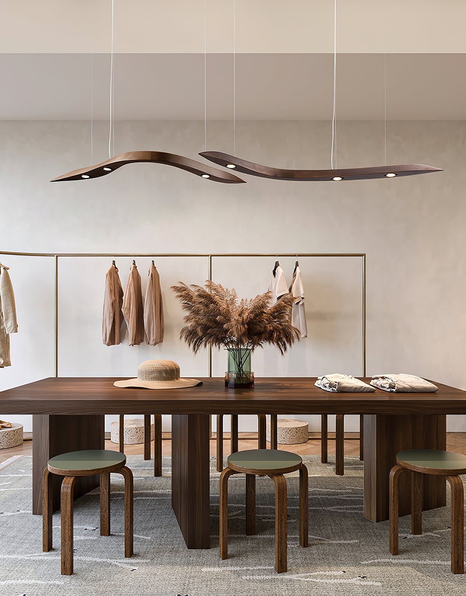 Flow Minimalist Wood Pendant Lamp - Letslighting