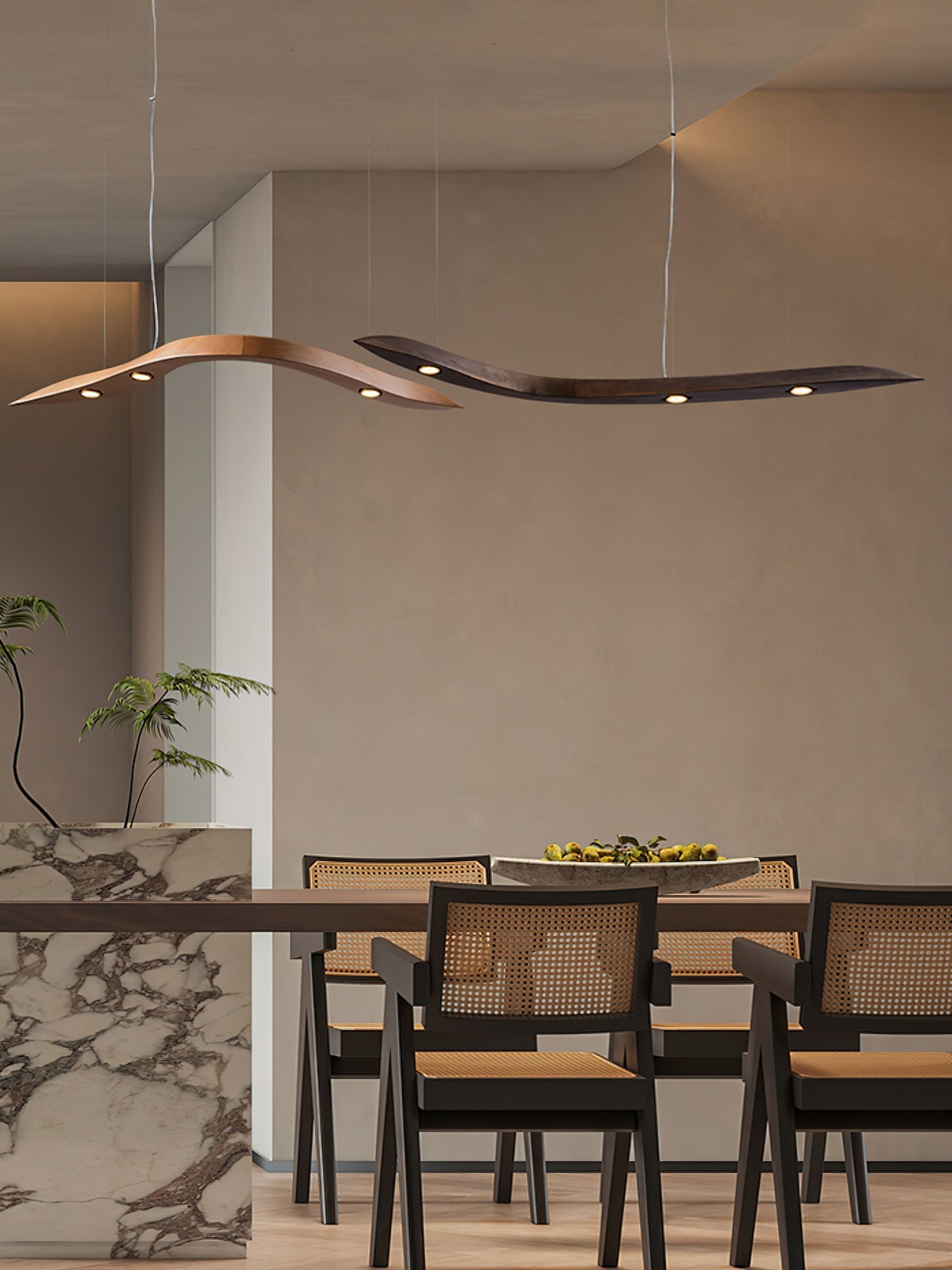 Flow Minimalist Wood Pendant Lamp - Letslighting