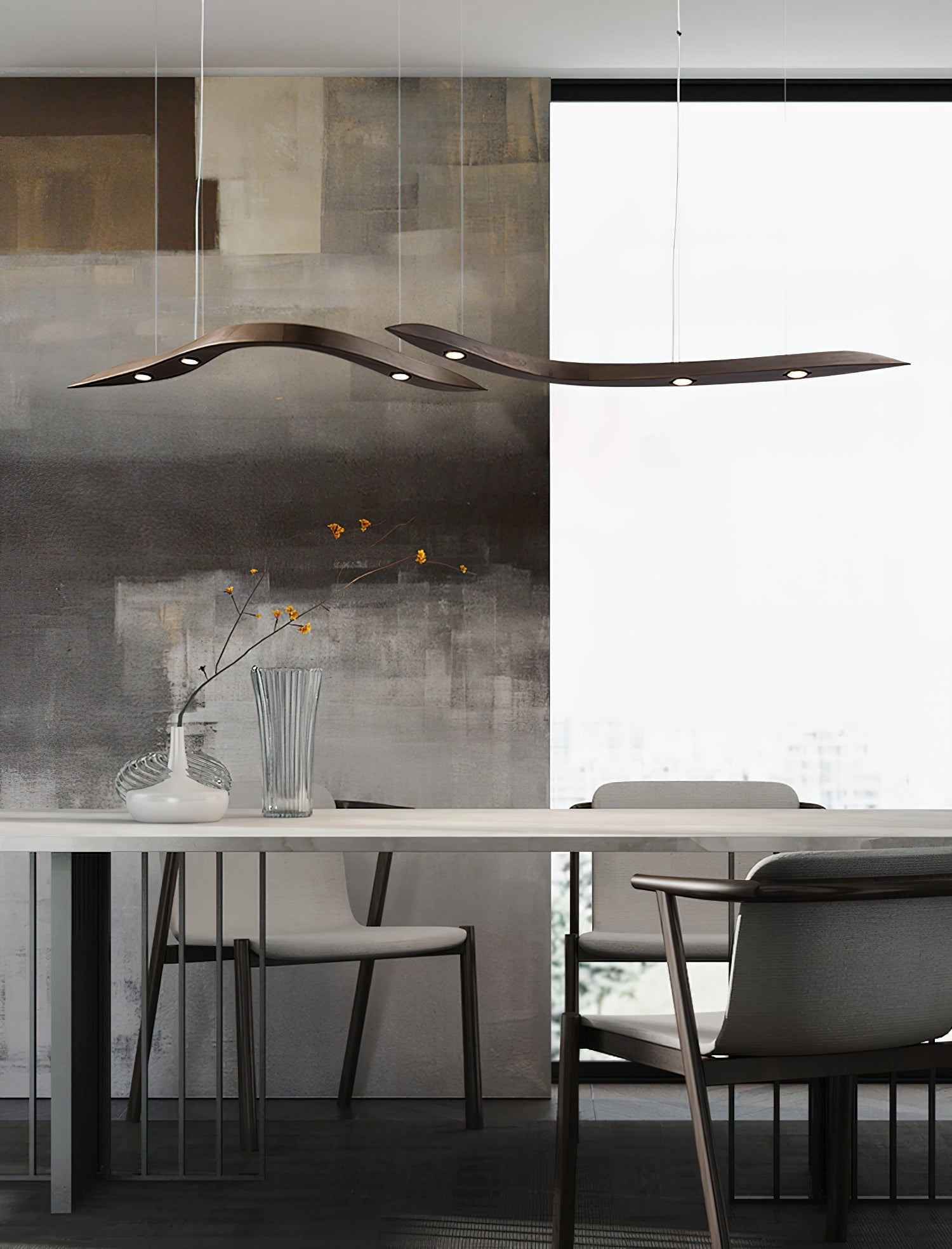 Flow Minimalist Wood Pendant Lamp - Letslighting