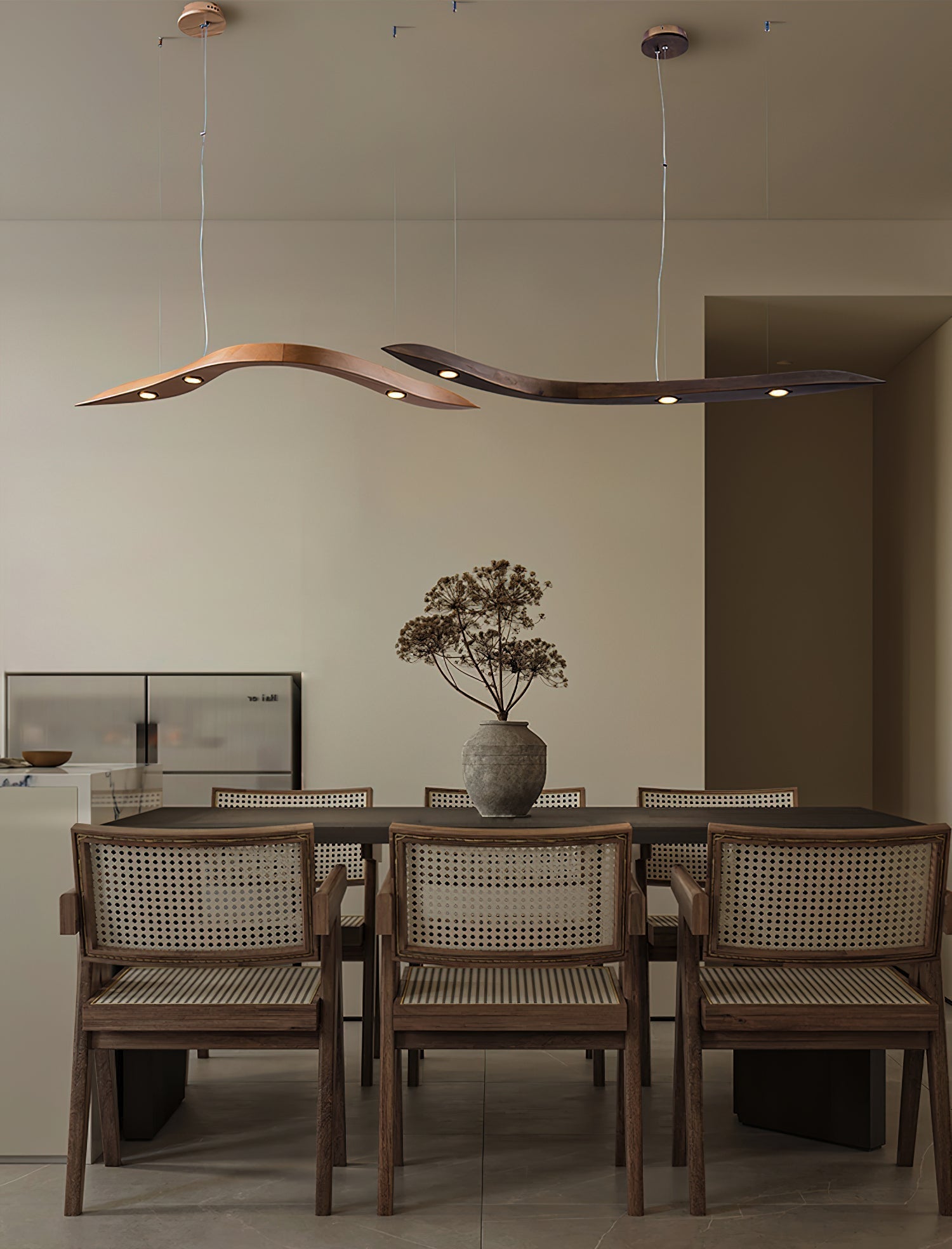 Flow Minimalist Wood Pendant Lamp - Letslighting
