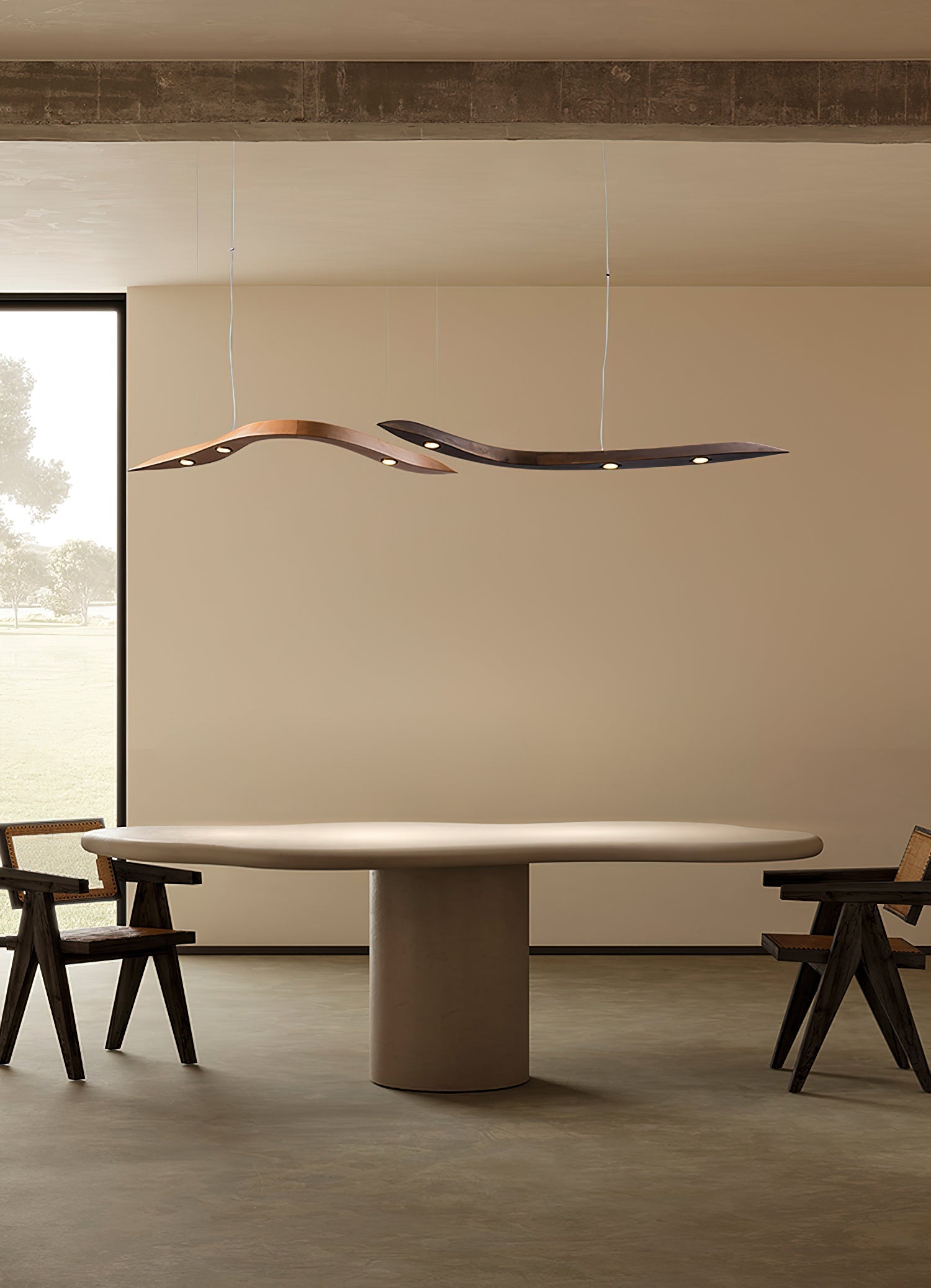 Flow Minimalist Wood Pendant Lamp - Letslighting