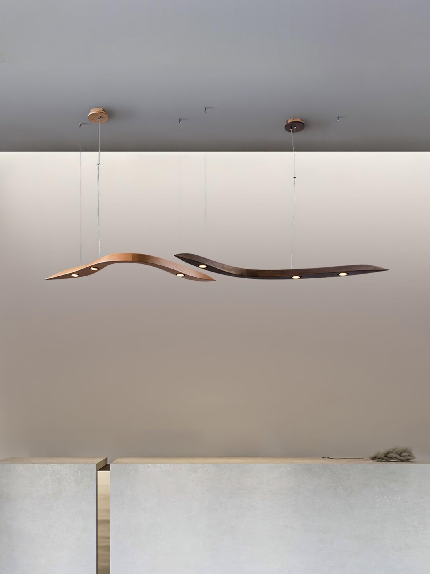 Flow Minimalist Wood Pendant Lamp - Letslighting