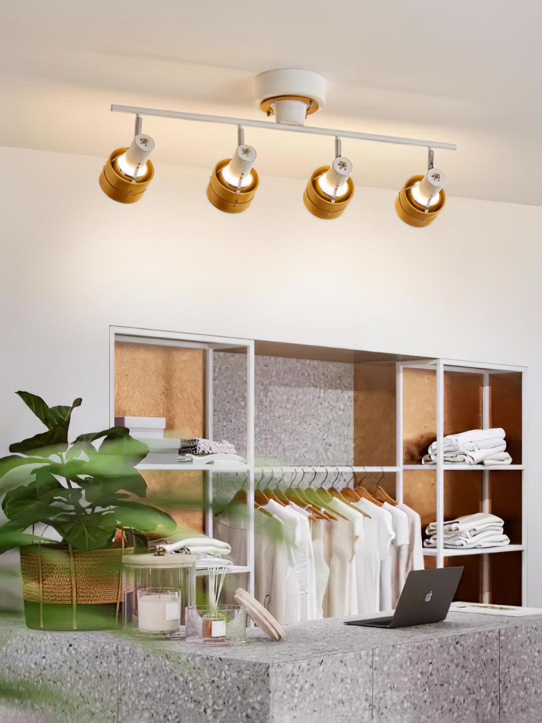 Elsorila Elegance Adjustable Spot Wooden Ceiling Lamp - Letslighting