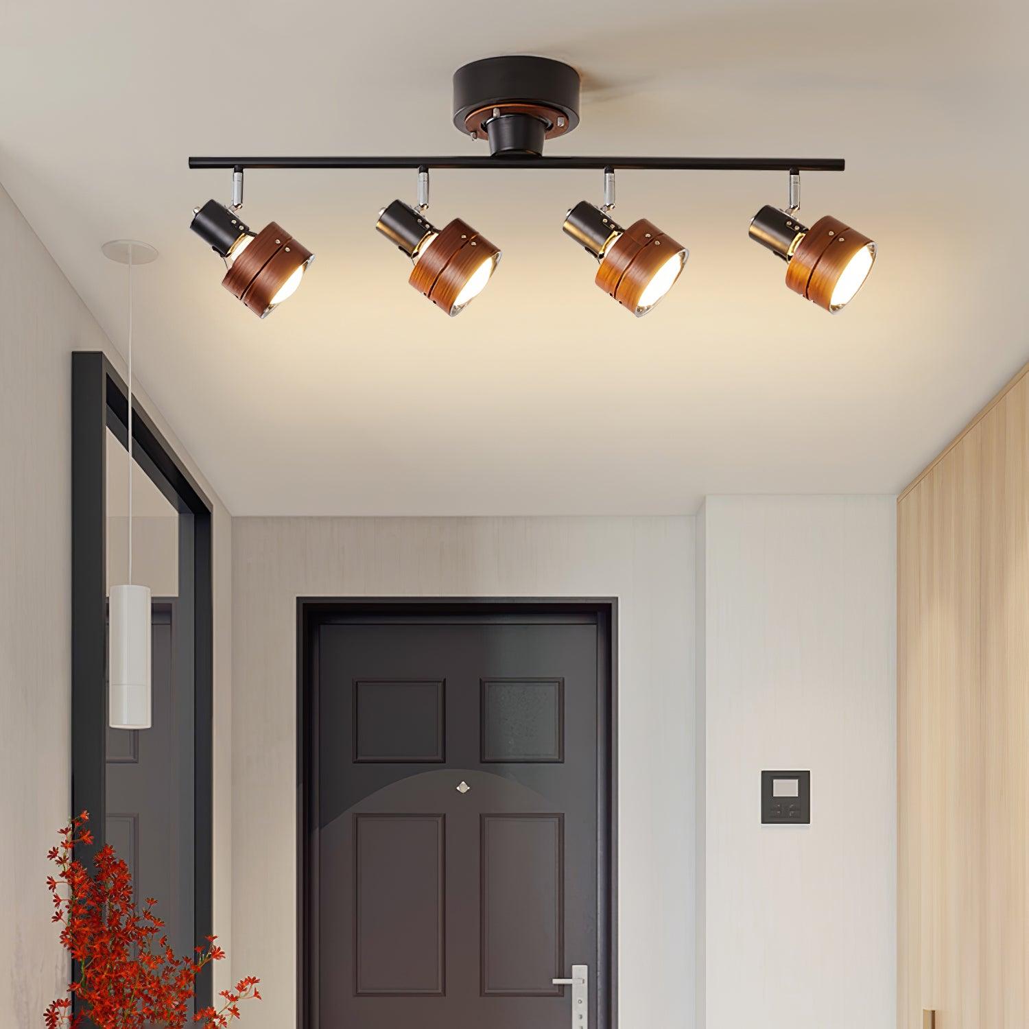 Elsorila Elegance Adjustable Spot Wooden Ceiling Lamp - Letslighting