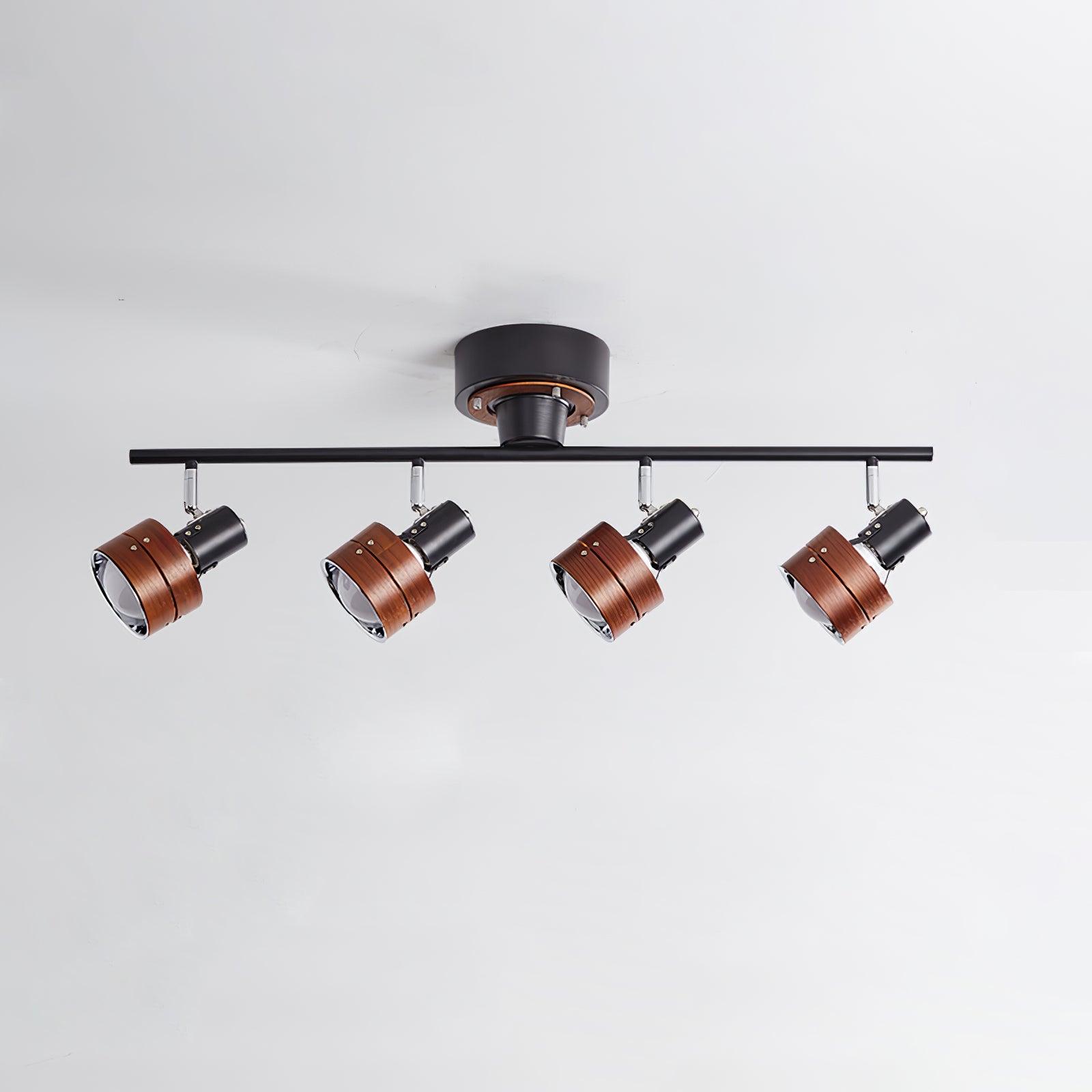 Elsorila Elegance Adjustable Spot Wooden Ceiling Lamp - Letslighting