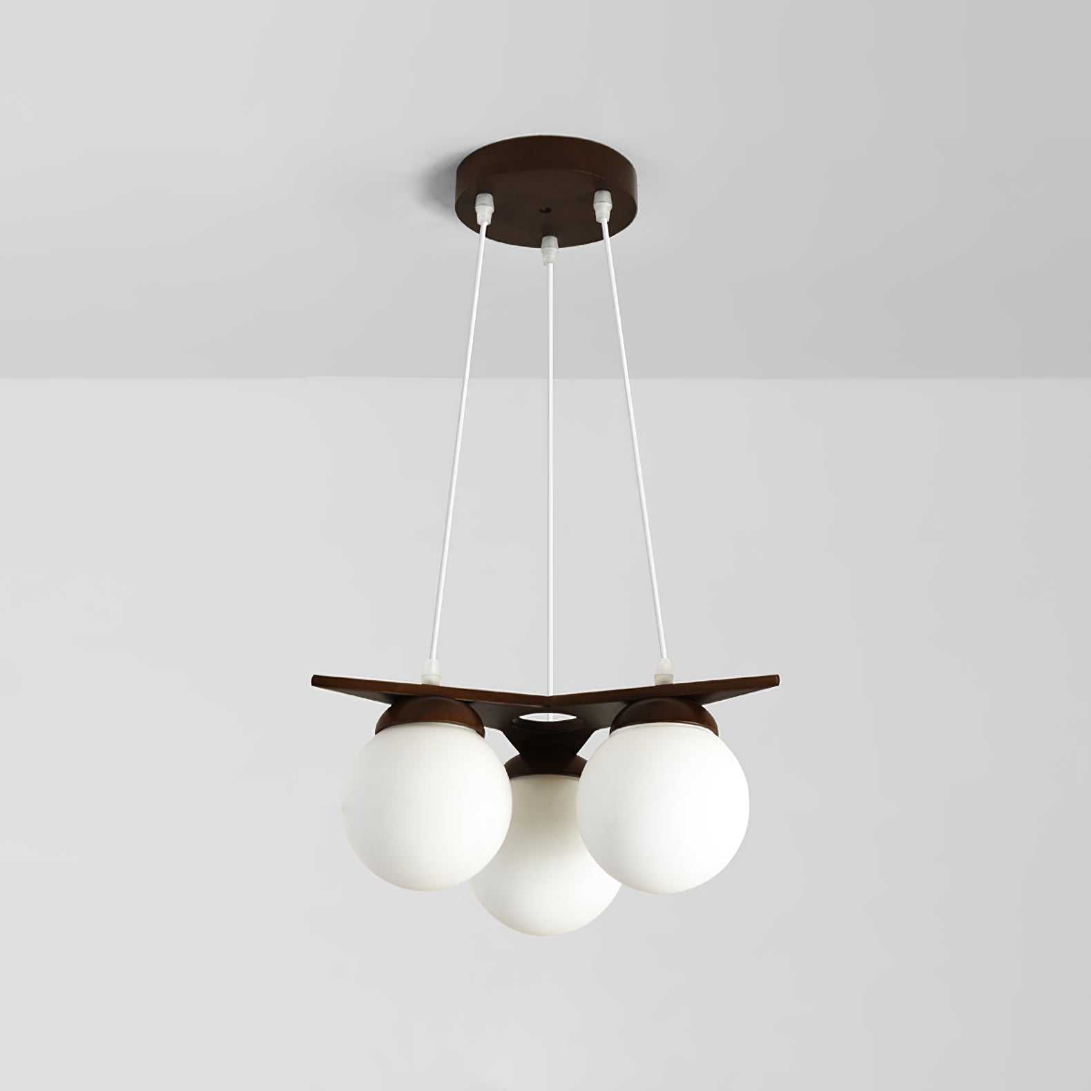 Zothaus Premium Nordic Star Glass Wooden Chandelier - Letslighting