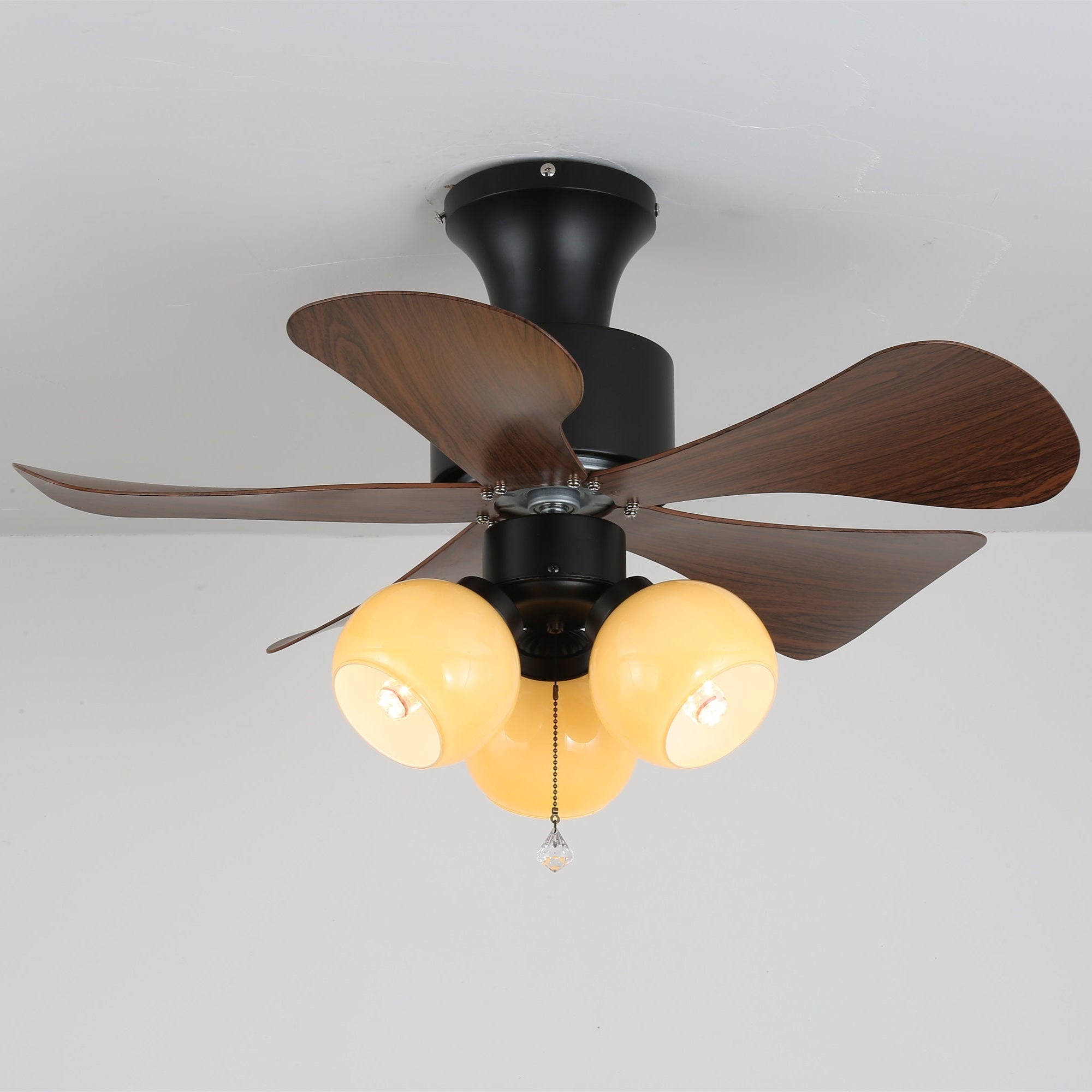 Lunara Vintage Wood Ceiling Fan Light - Letslighting