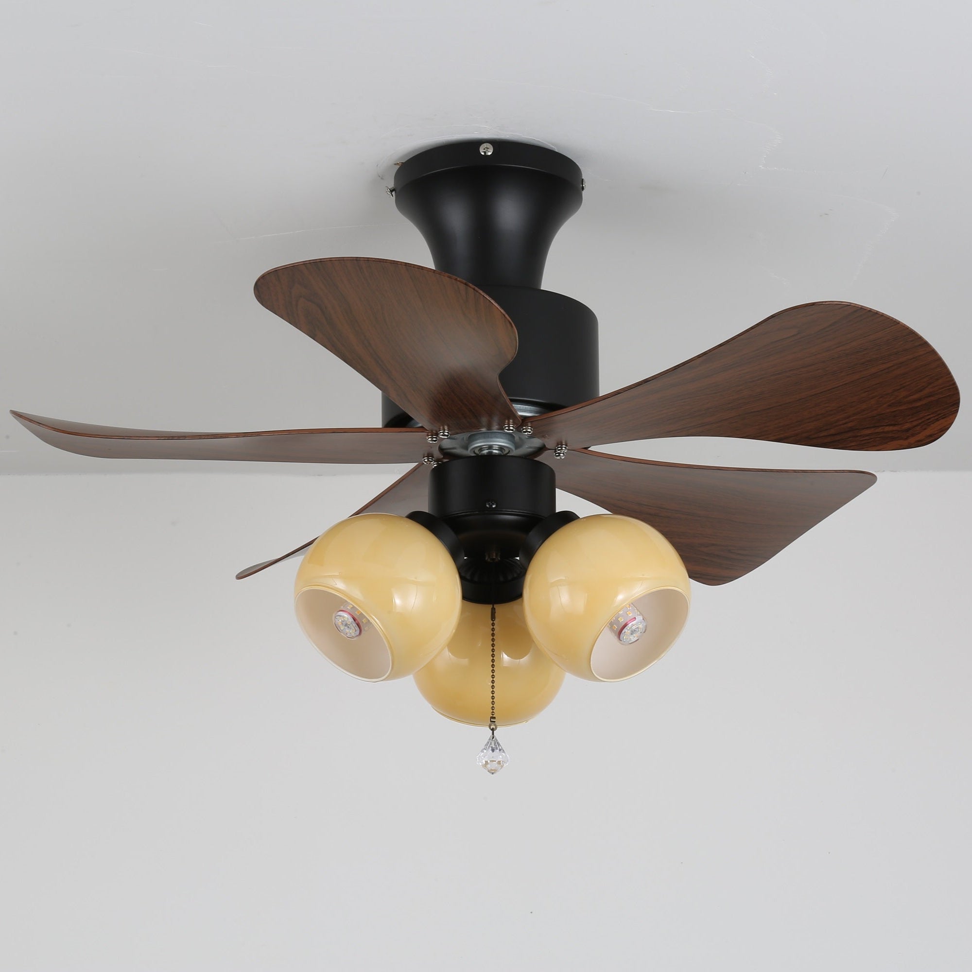 Lunara Vintage Wood Ceiling Fan Light - Letslighting