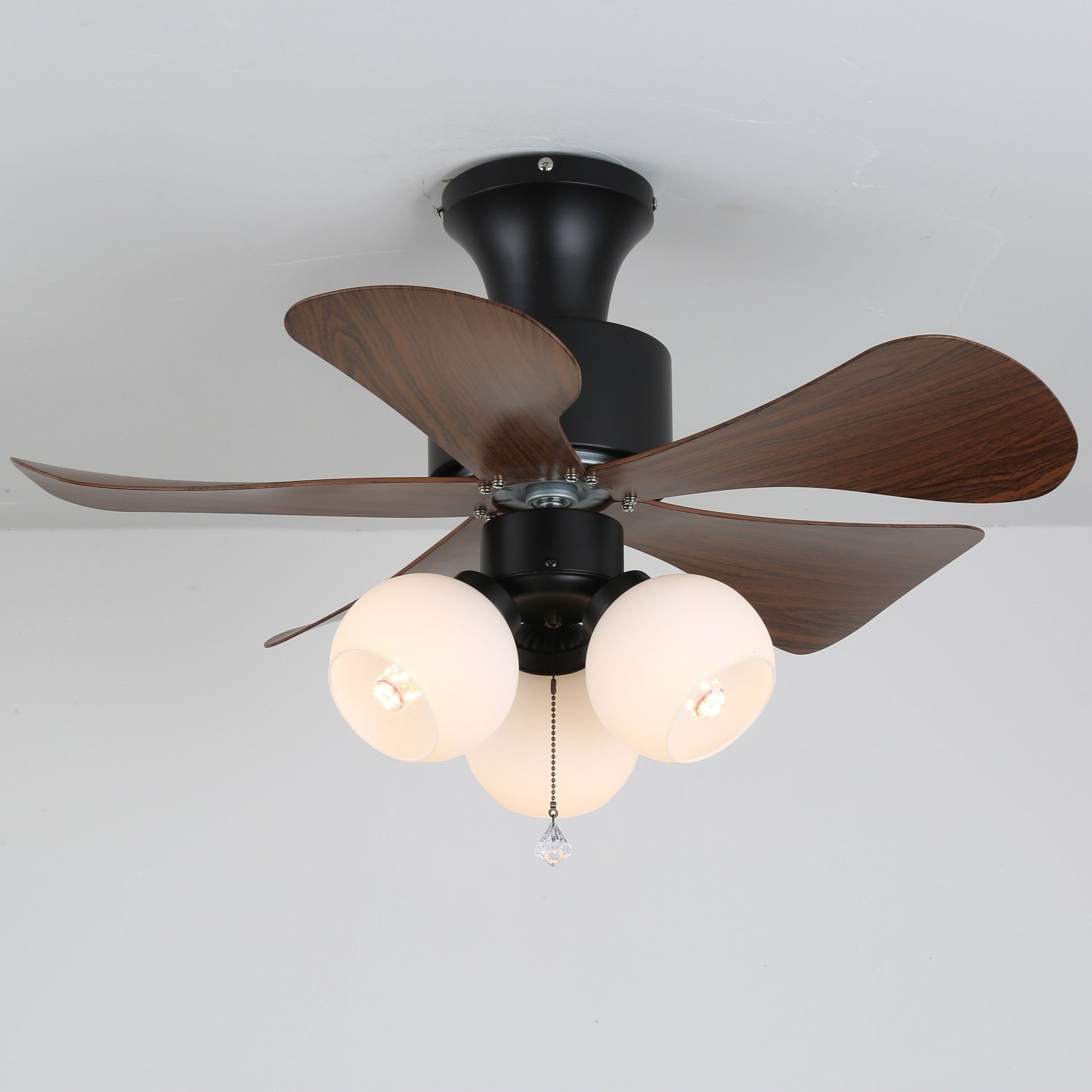 Lunara Vintage Wood Ceiling Fan Light - Letslighting