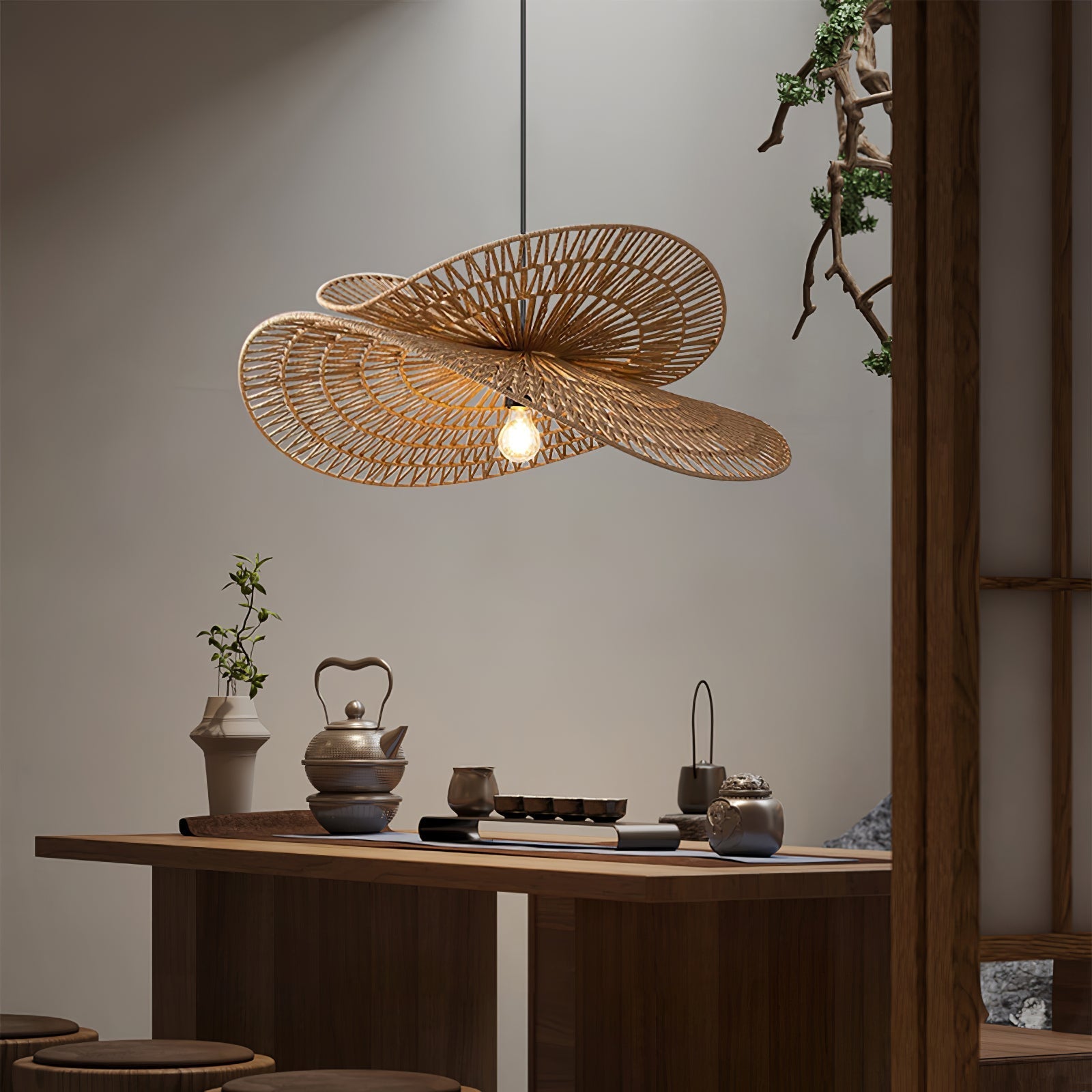 Avelora Hemp Rope Traditional Pendant Light - Letslighting