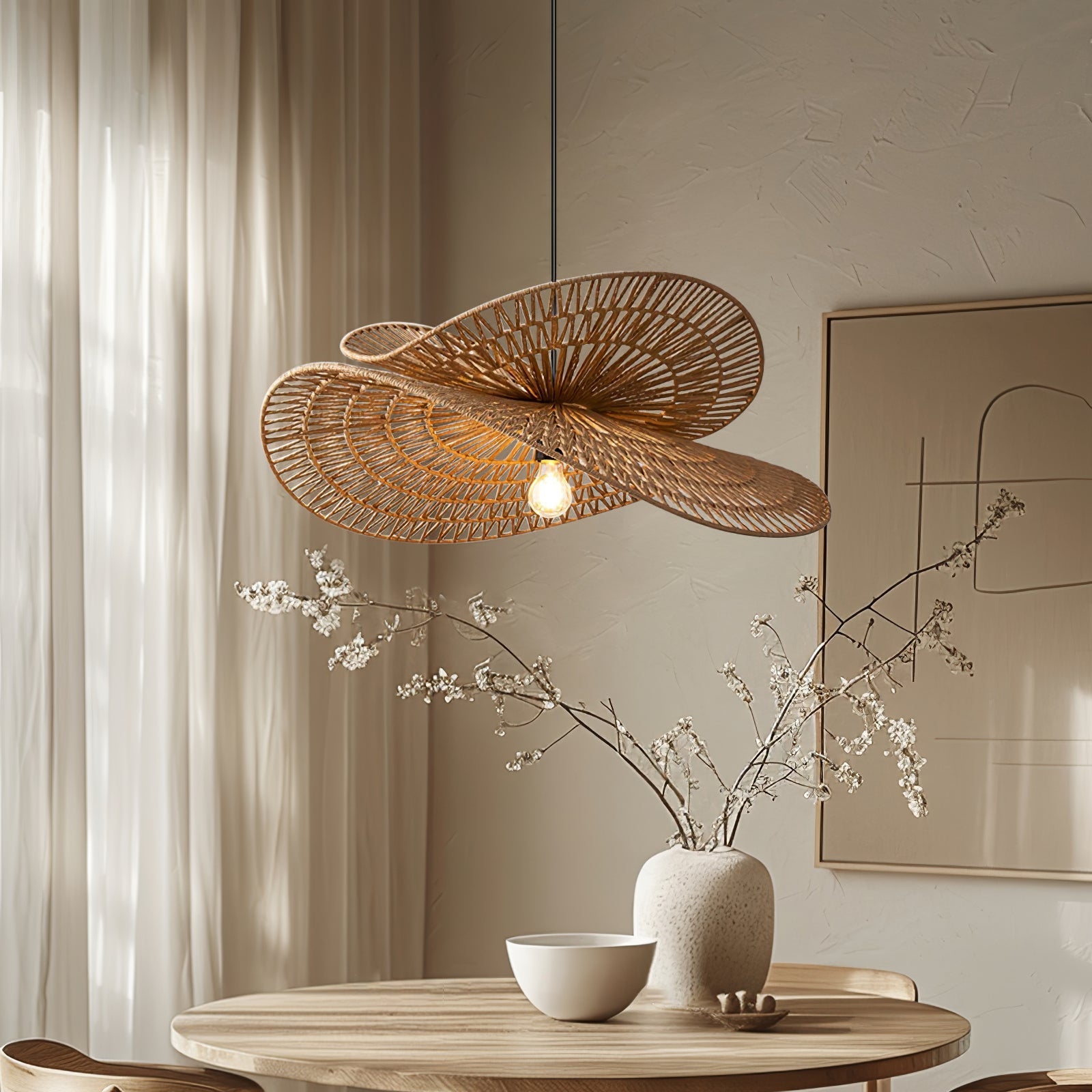 Avelora Hemp Rope Traditional Pendant Light - Letslighting