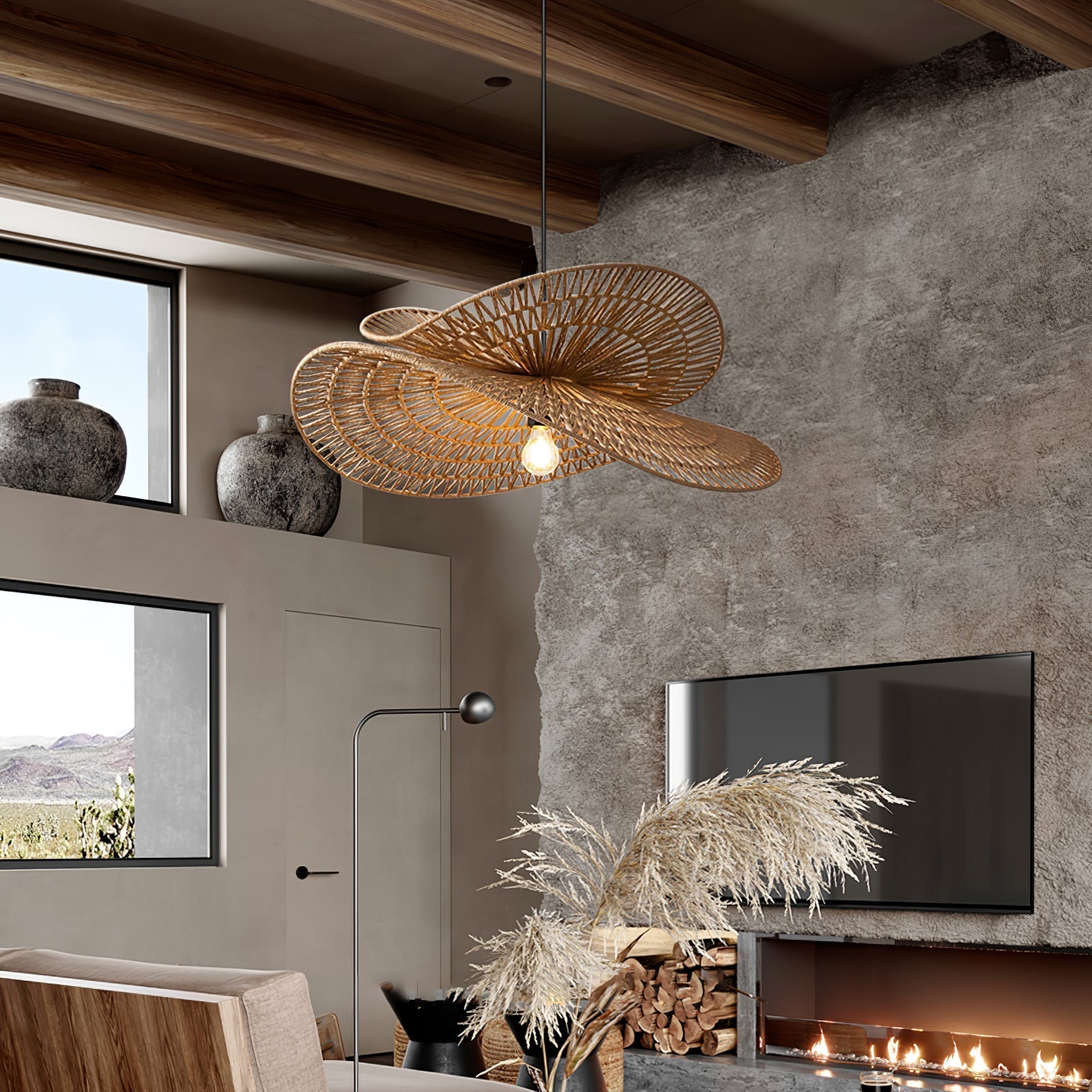 Avelora Hemp Rope Traditional Pendant Light - Letslighting