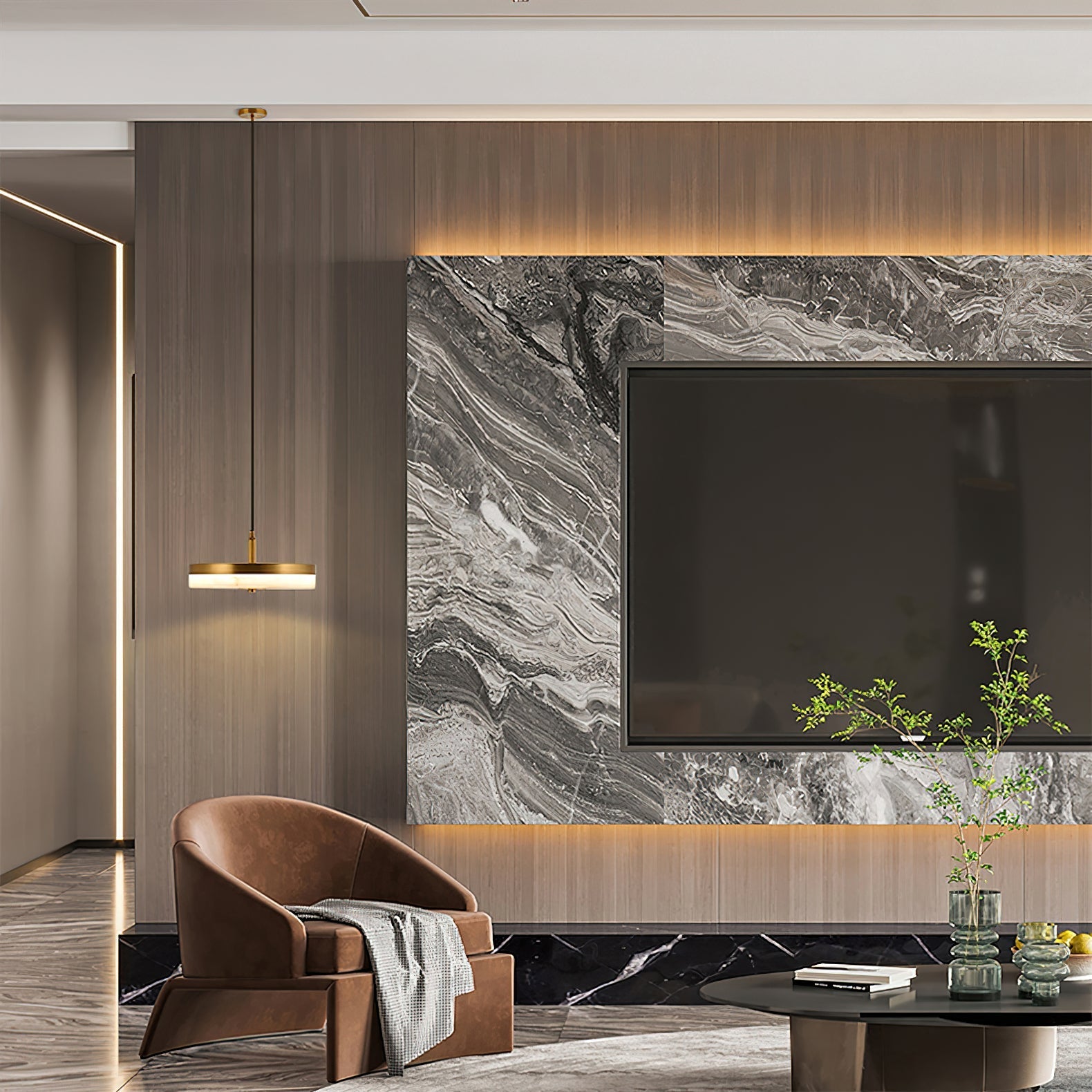 Utalion Modern Minimalist Alabaster Pendant Light - Letslighting