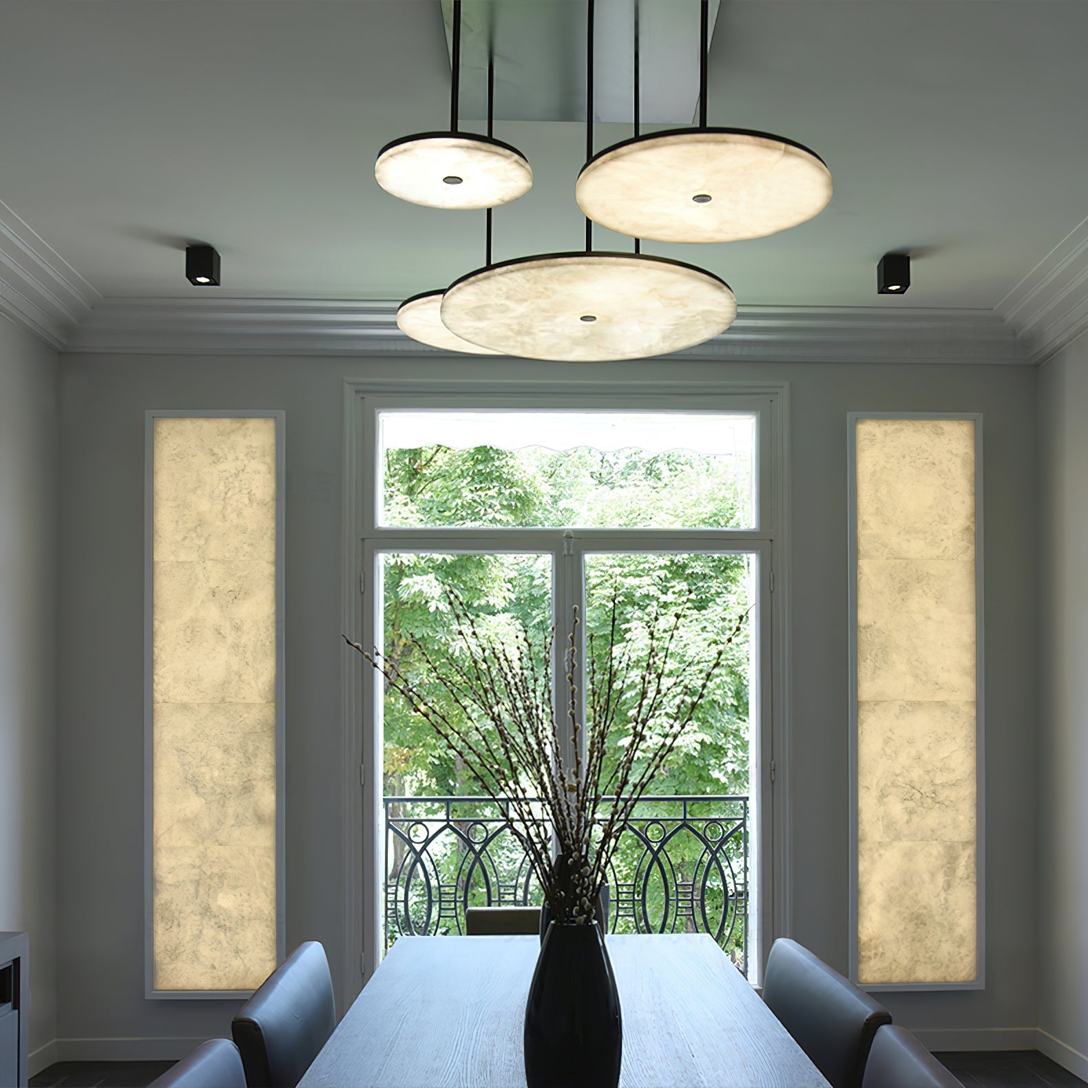 Utalion Modern Minimalist Alabaster Pendant Light - Letslighting
