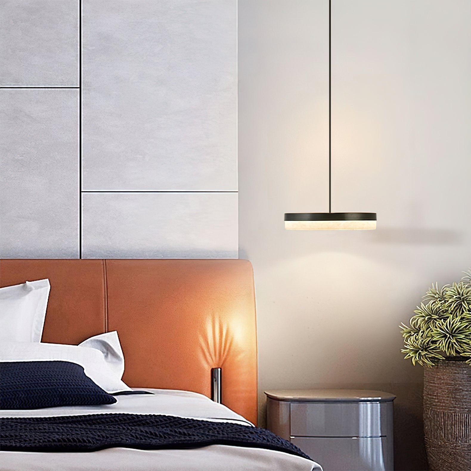 Utalion Modern Minimalist Alabaster Pendant Light - Letslighting