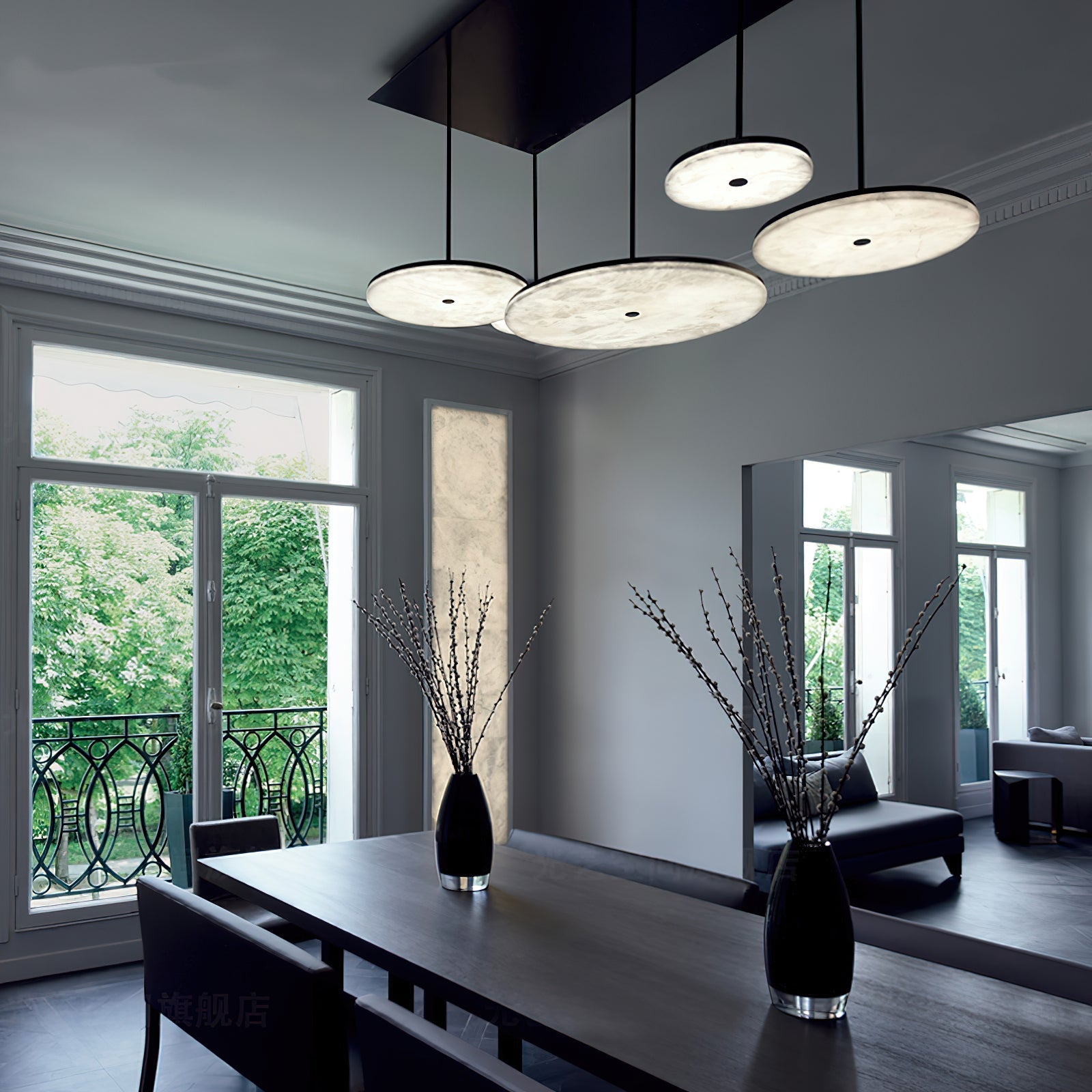 Utalion Modern Minimalist Alabaster Pendant Light - Letslighting