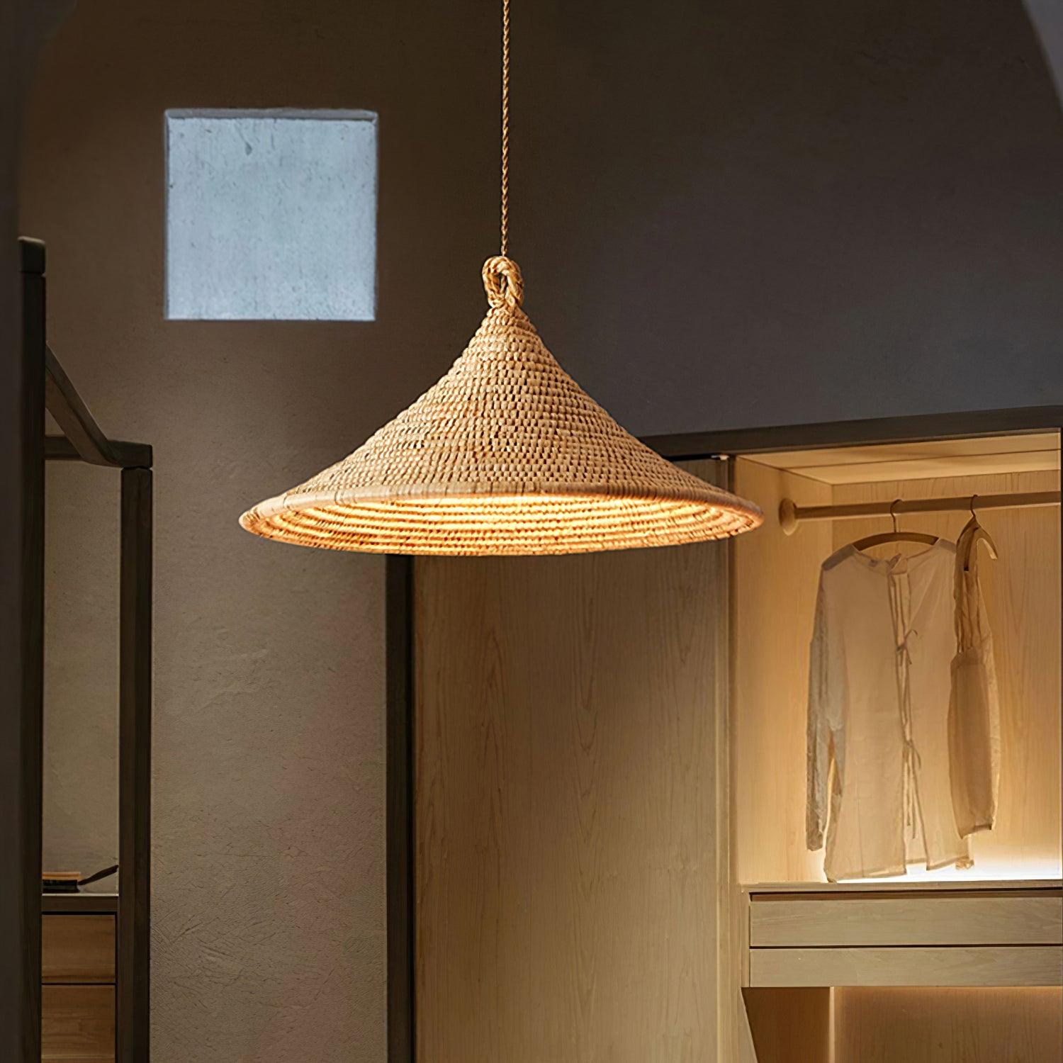 Yariah Pendant Lamp Hemp Conical - Letslighting