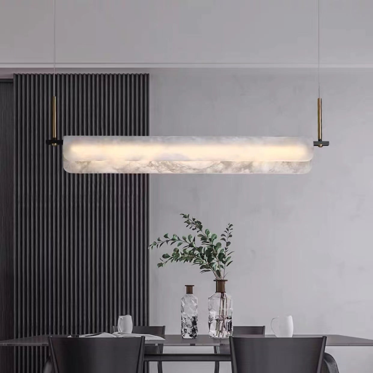 Eshaisra Modern Minimalist Alabaster Pendant Light - Letslighting
