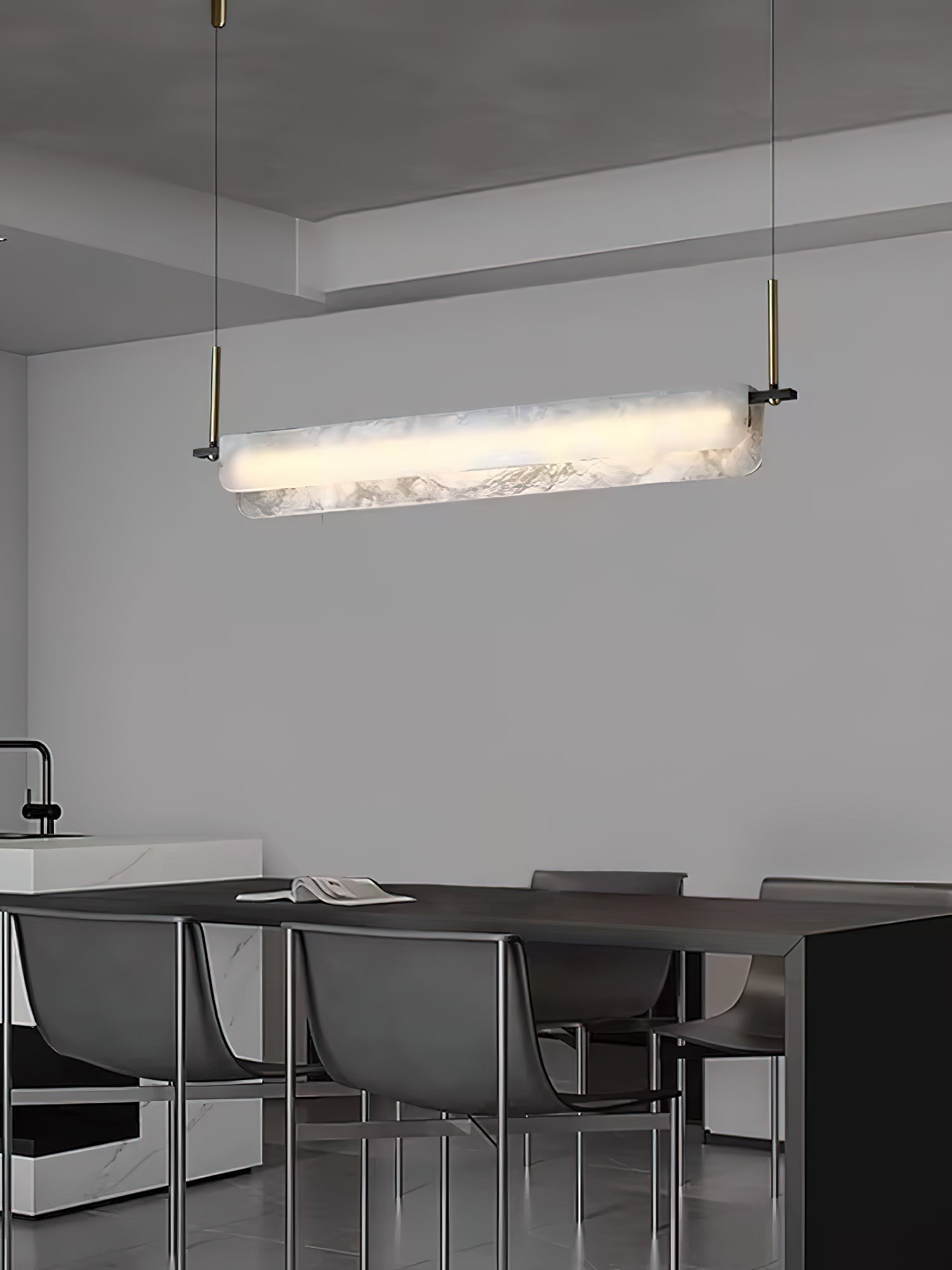 Eshaisra Modern Minimalist Alabaster Pendant Light - Letslighting