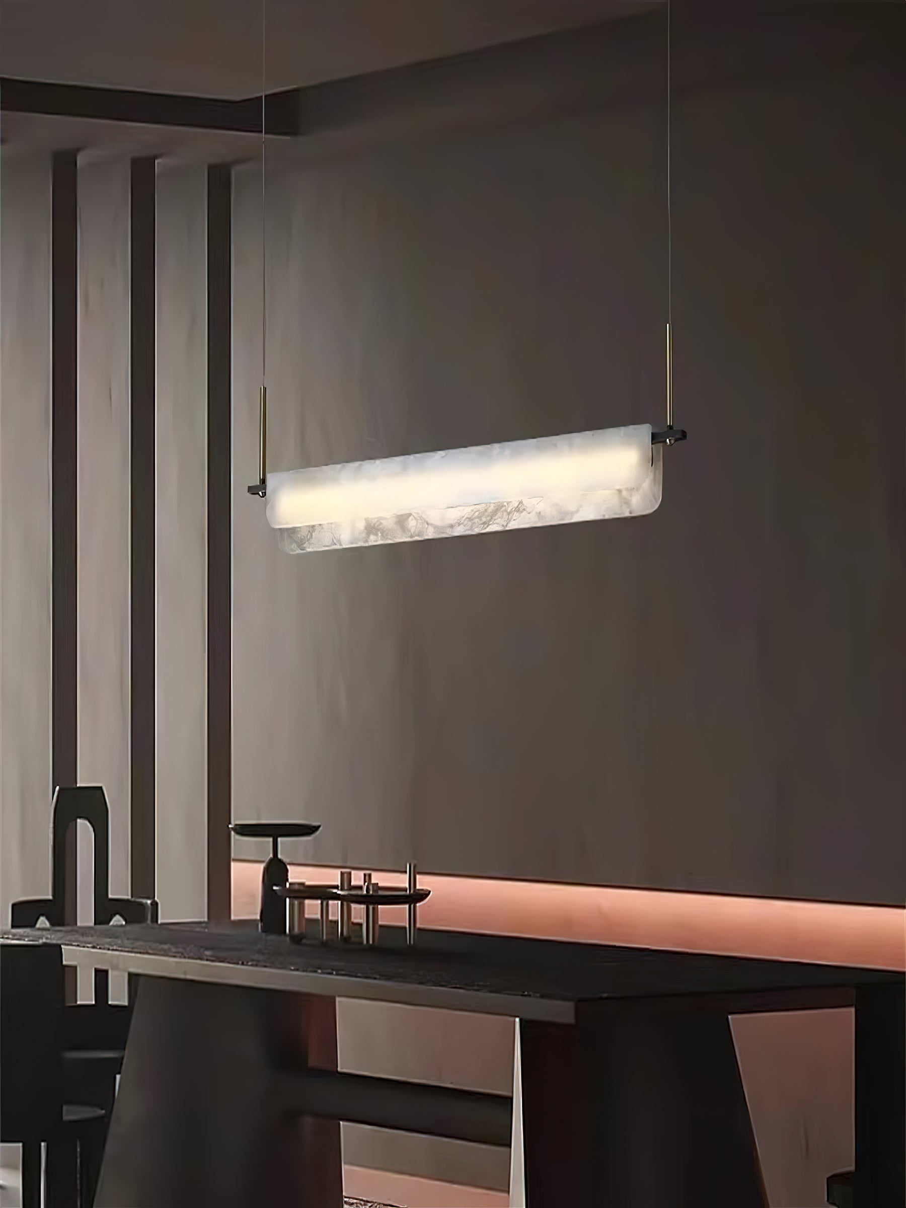 Eshaisra Modern Minimalist Alabaster Pendant Light - Letslighting
