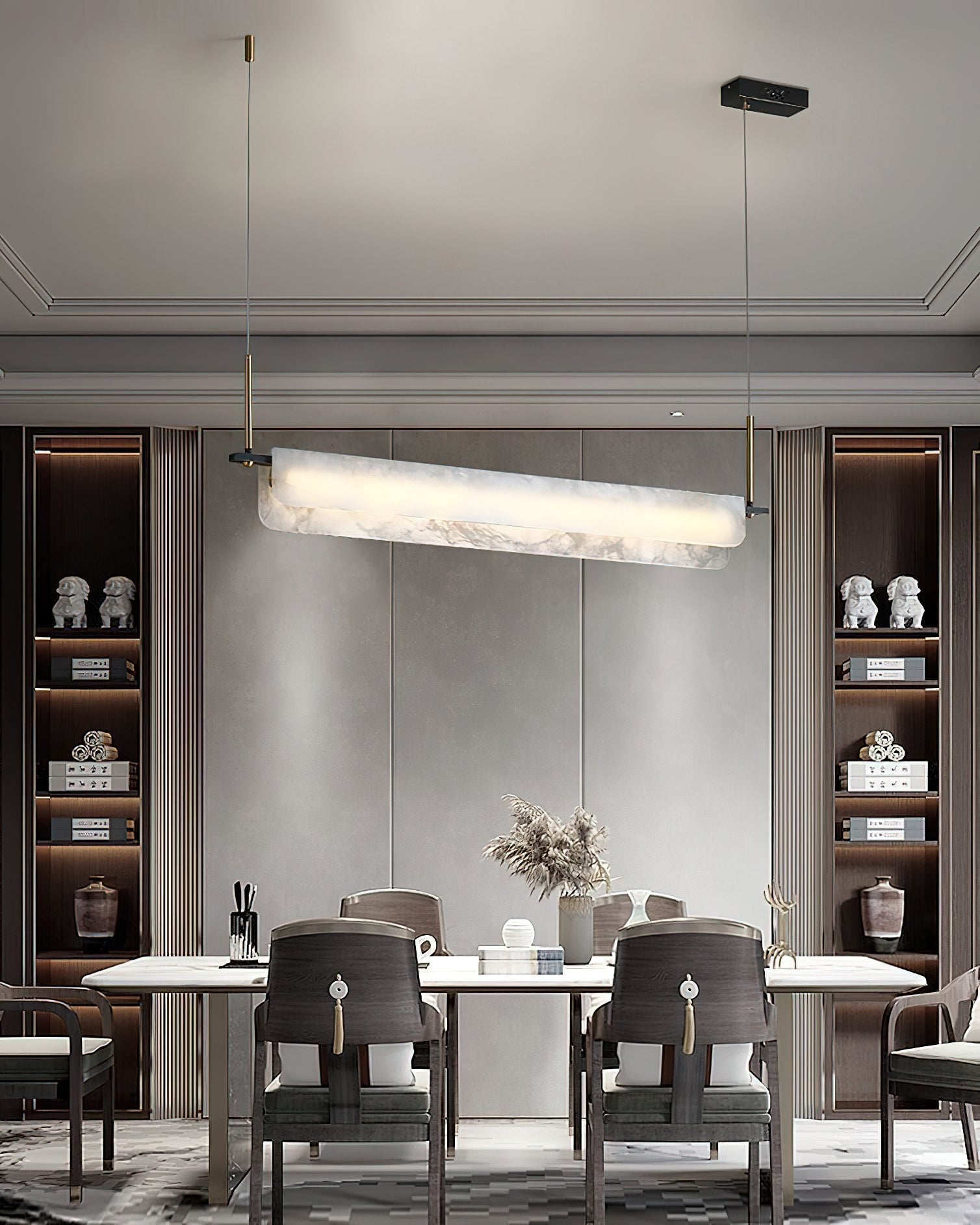 Eshaisra Modern Minimalist Alabaster Pendant Light - Letslighting