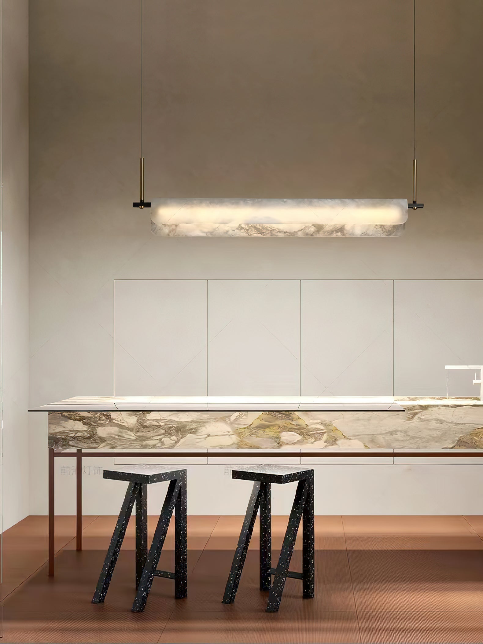 Eshaisra Modern Minimalist Alabaster Pendant Light - Letslighting