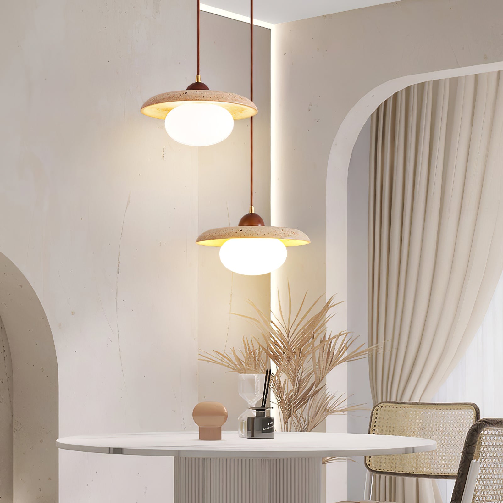 Ritta Travertine Pendant Light Six Style - Letslighting