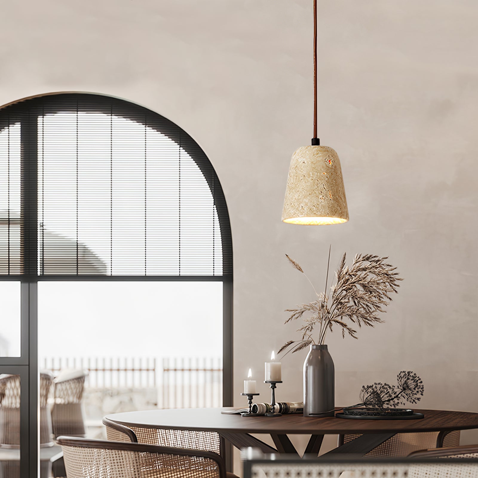 Ritta Travertine Pendant Light Six Style - Letslighting