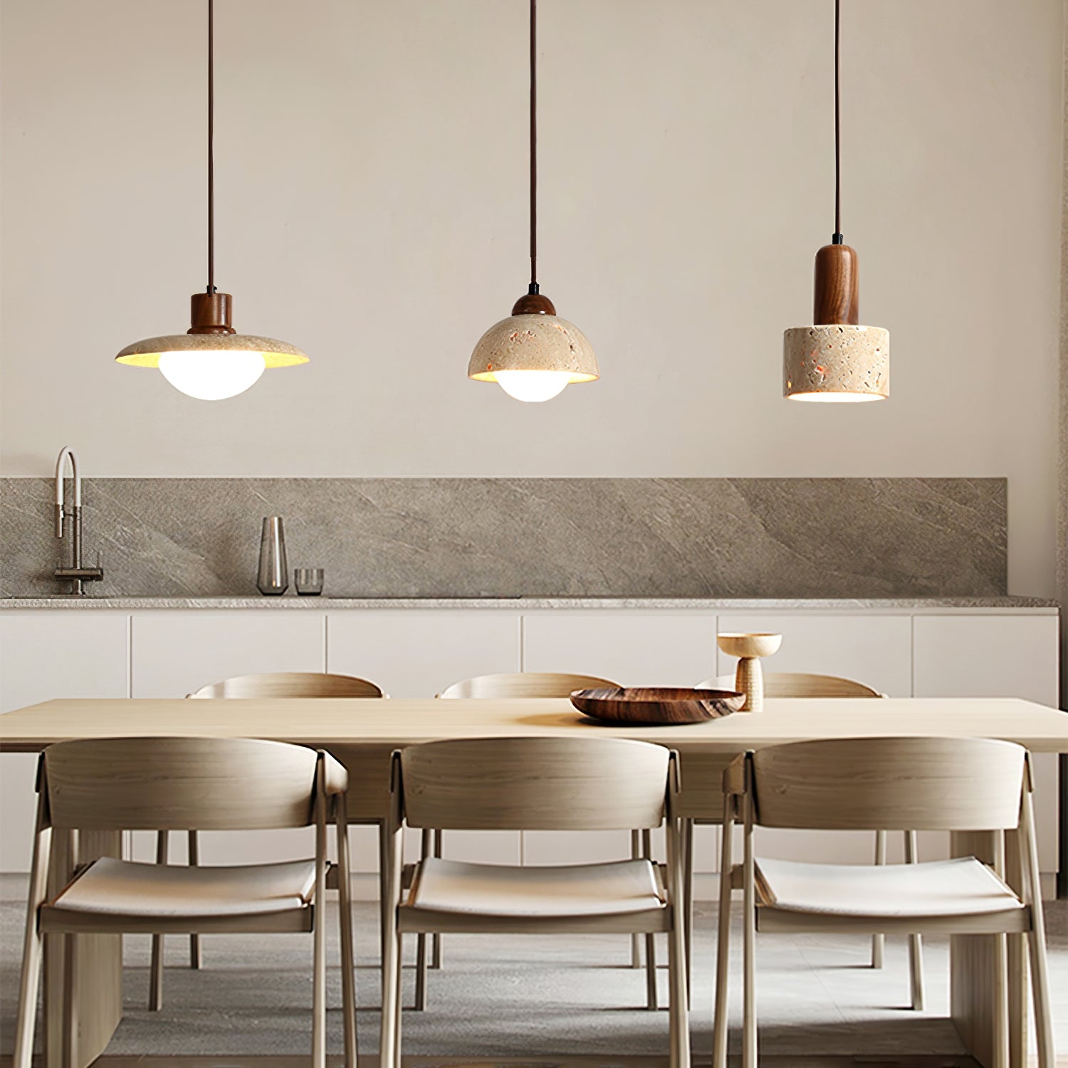 Ritta Travertine Pendant Light Six Style - Letslighting