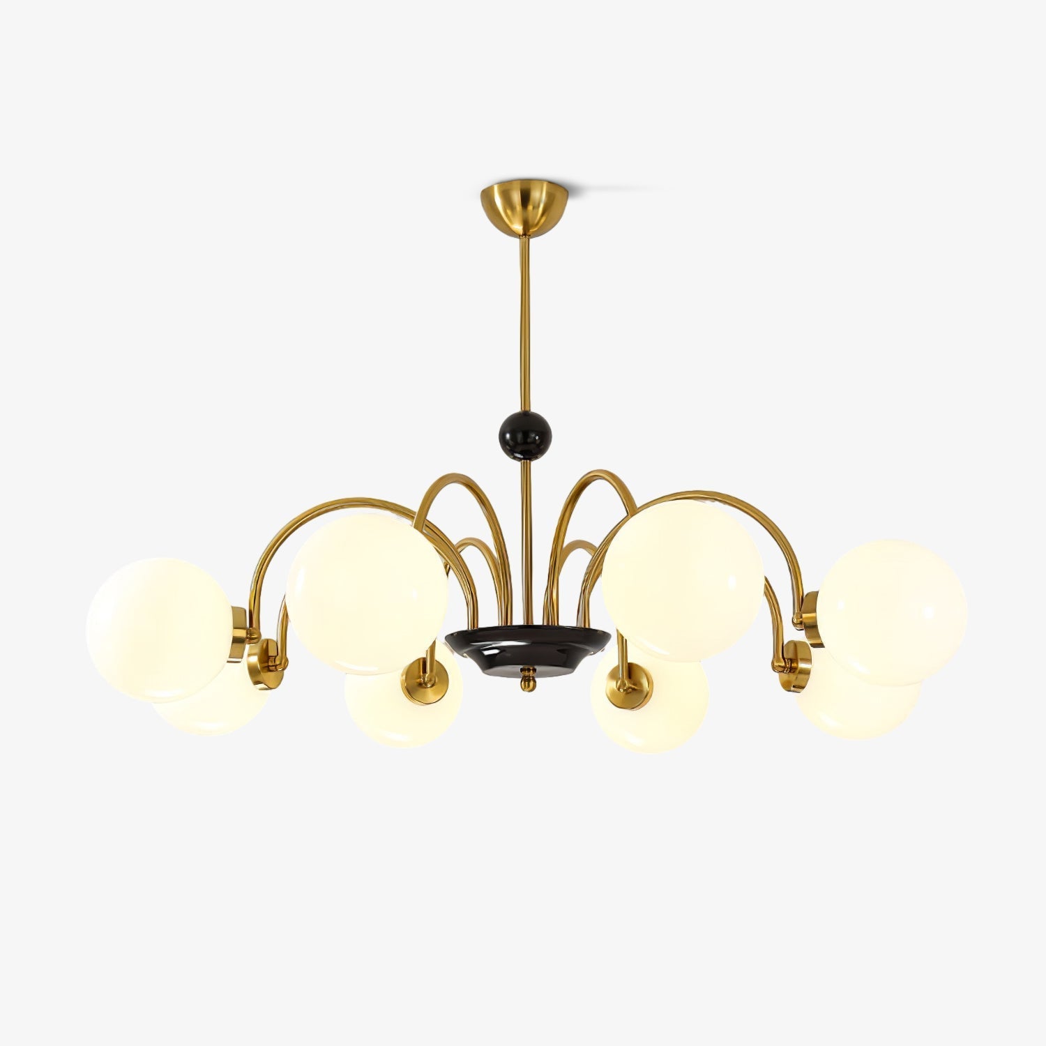Lustra Chandelier Rod Frame and White - Letslighting