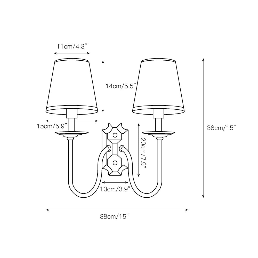 Ilsolion Vintage Industrial Fabric Wall Lamp - Letslighting