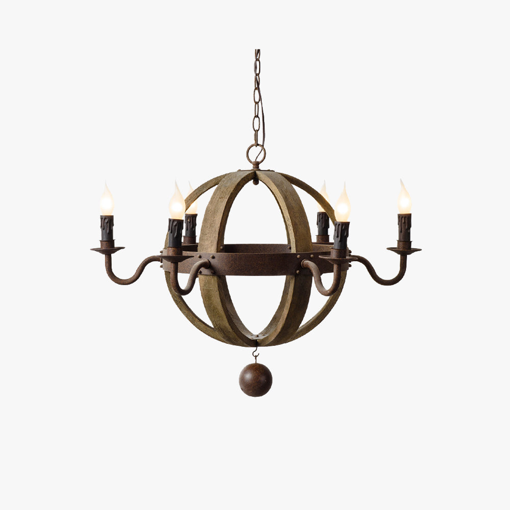 EpochRustic Pendant Light Wood Metal Corridor Restaurant
