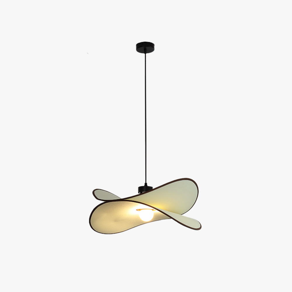 Ritta Wabi-Sabi Retro Leaf Farbic LED Pendant Light Study Bedroom - Letslighting