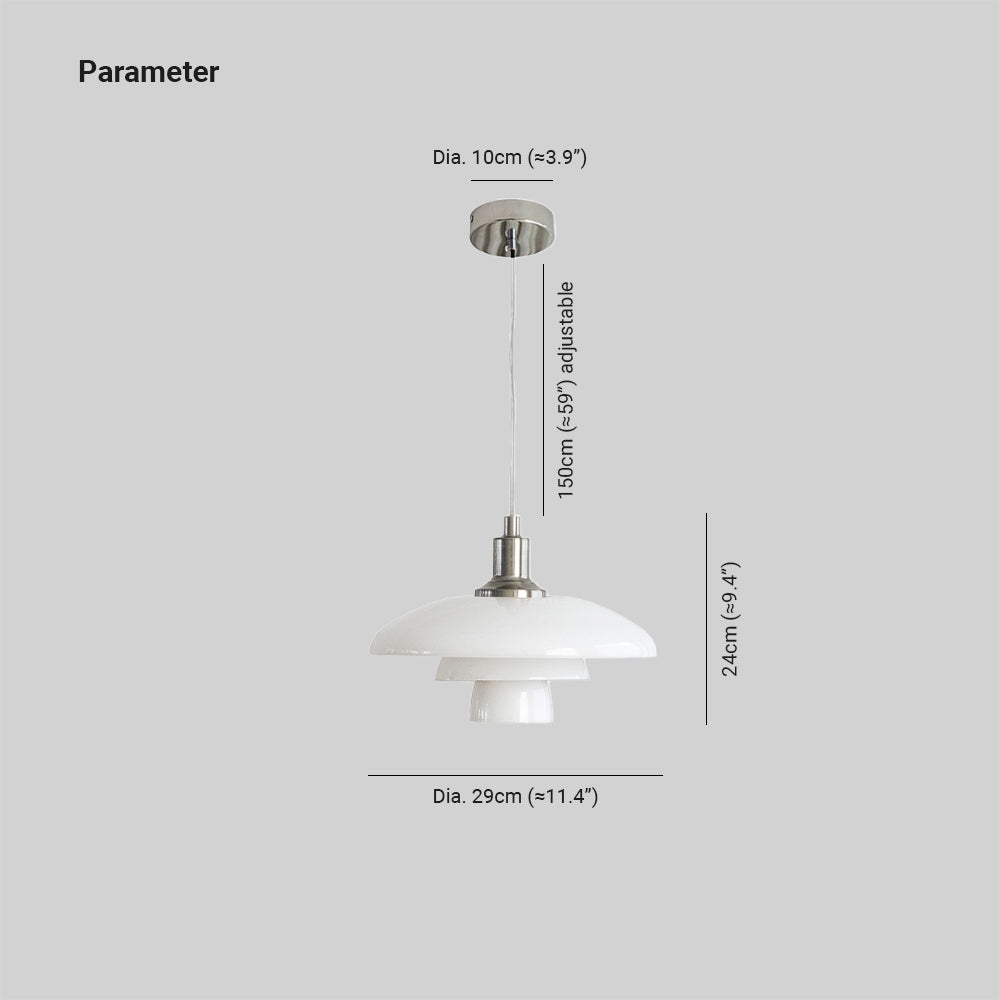 Valentina Vintage Nordic Design Glass LED Pendant Light Dining Room - Letslighting