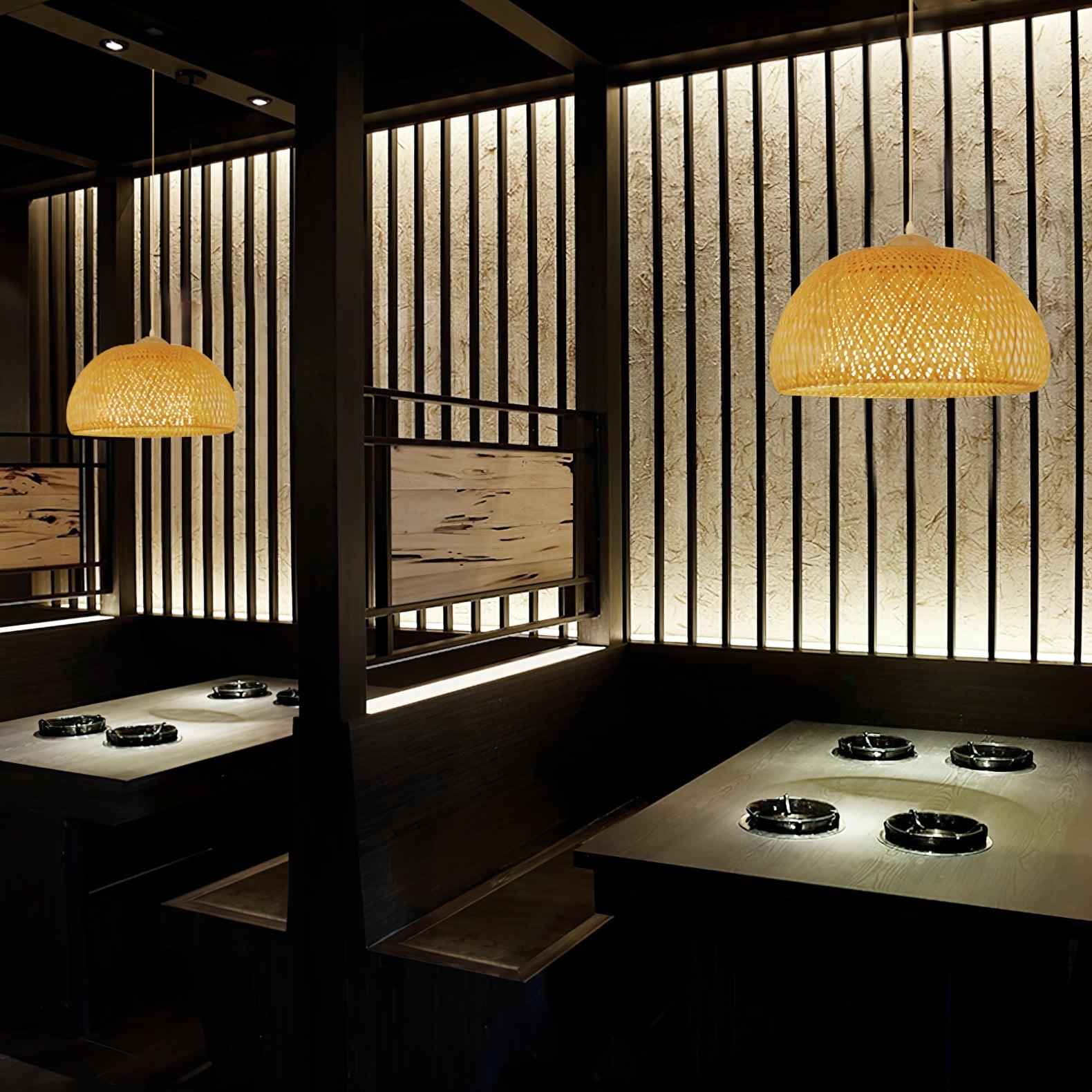 Eurnoros Unique Natural Bamboo Pendant Light - Letslighting