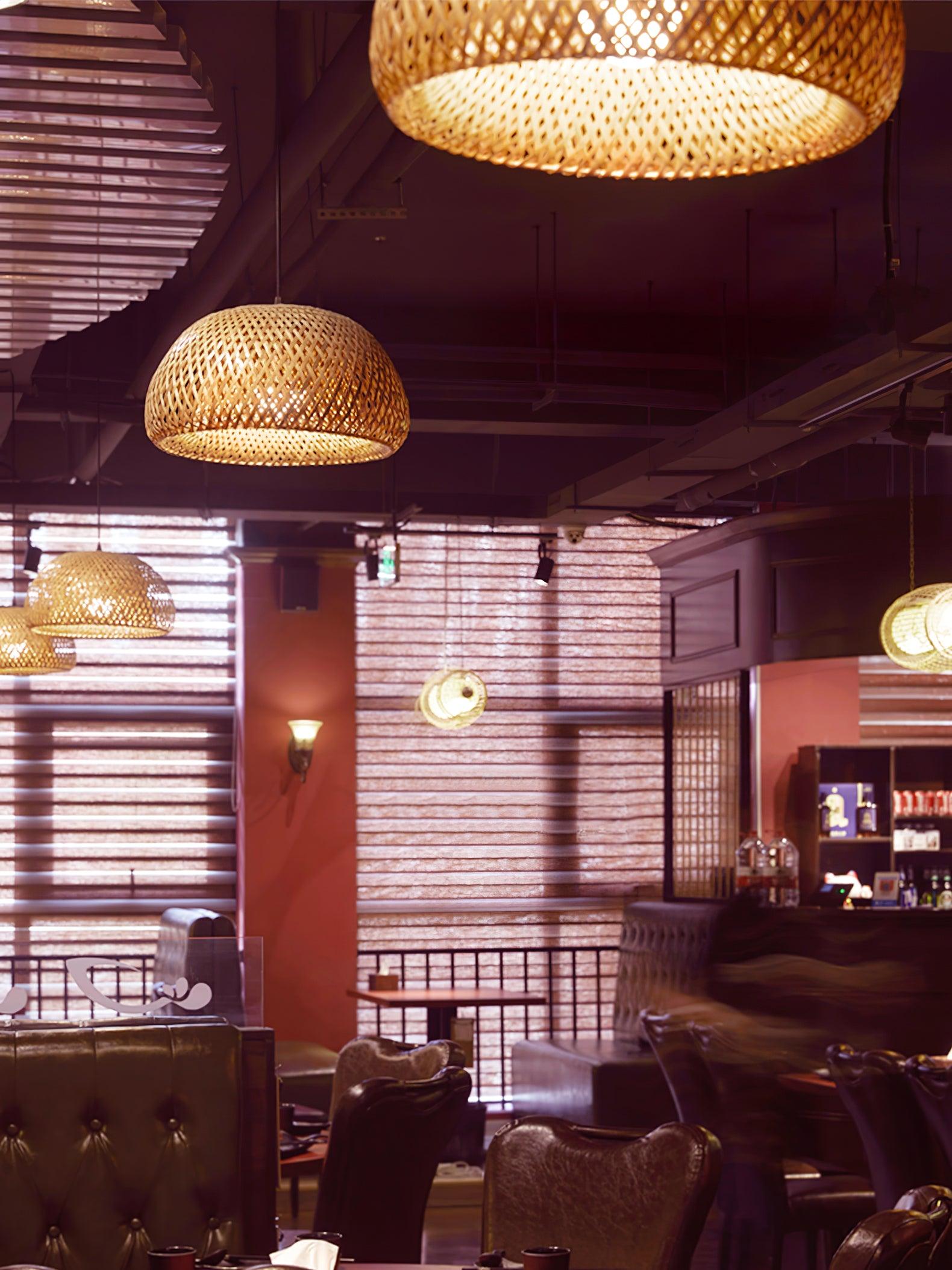 Eurnoros Unique Natural Bamboo Pendant Light - Letslighting