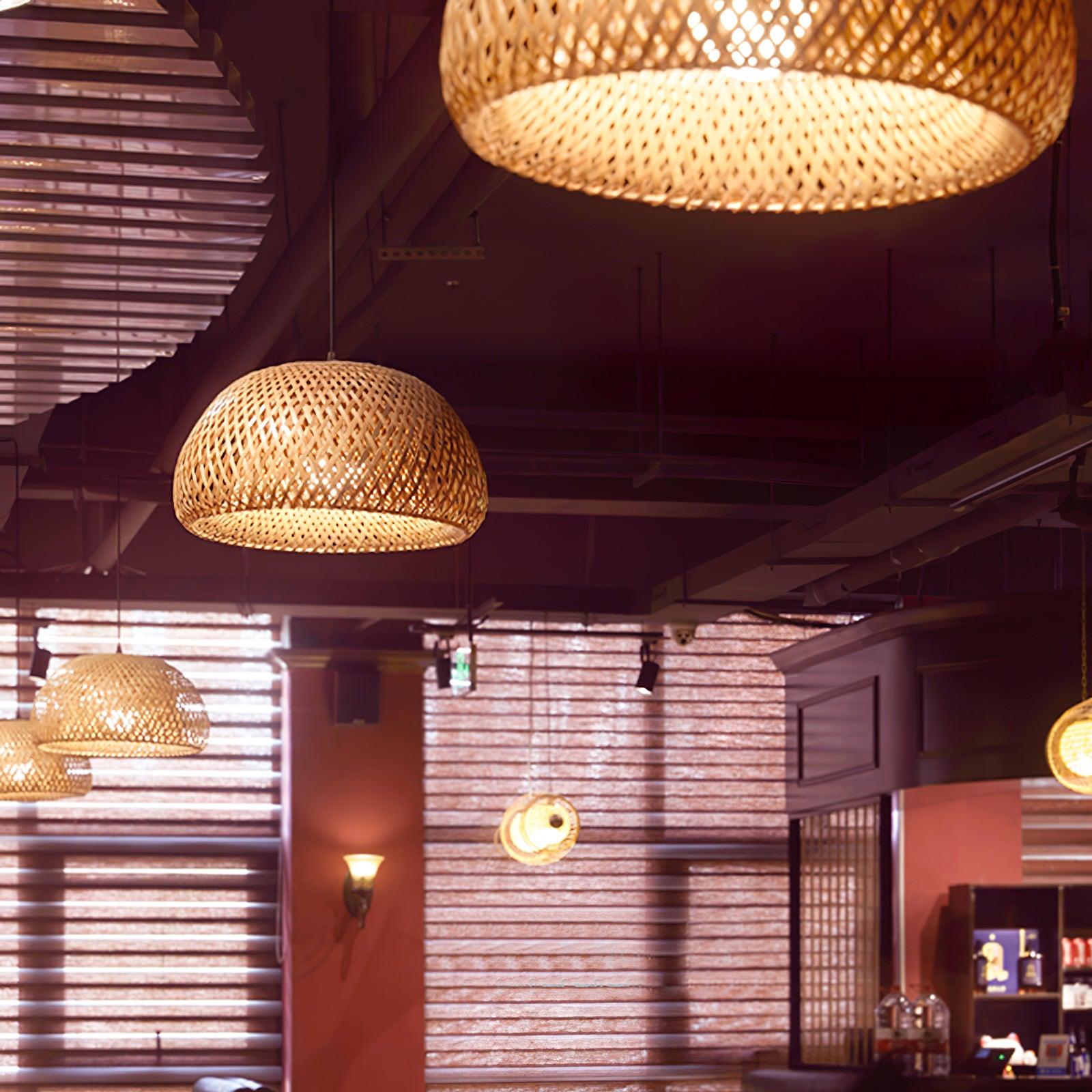 Eurnoros Unique Natural Bamboo Pendant Light - Letslighting