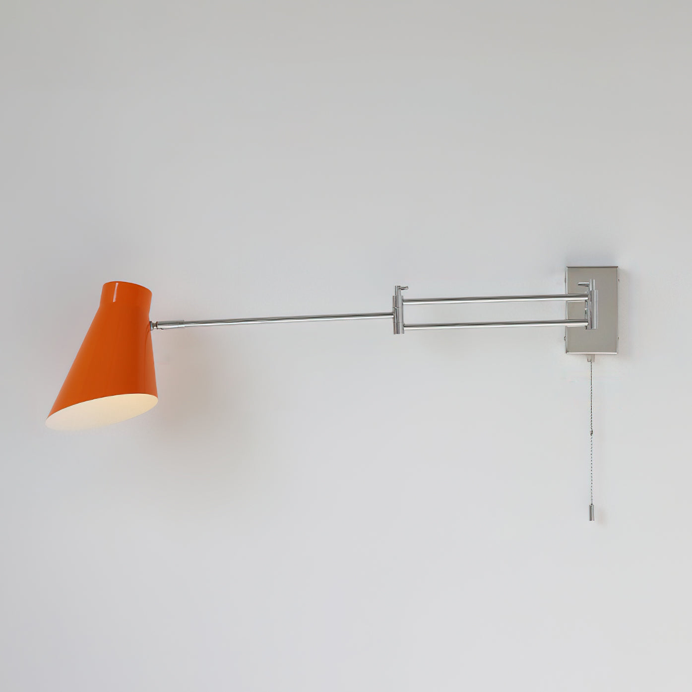Wall Lamp Swing Arm Chrome Orange Adjustable Industrial - Letslighting