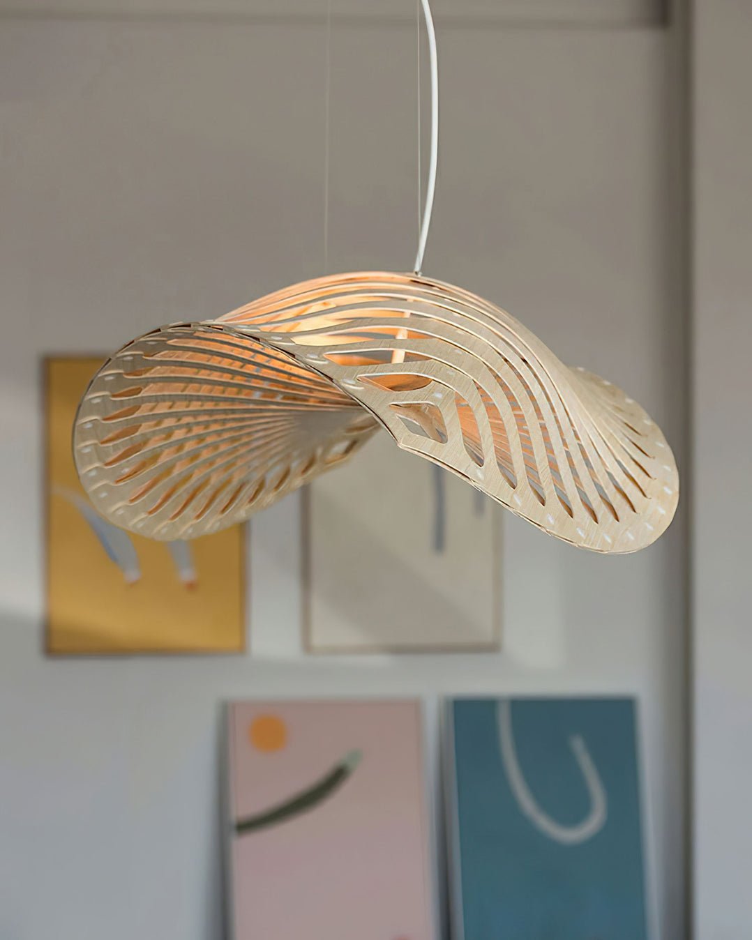 Veliren Leaf Wood Pendant Light - Letslighting