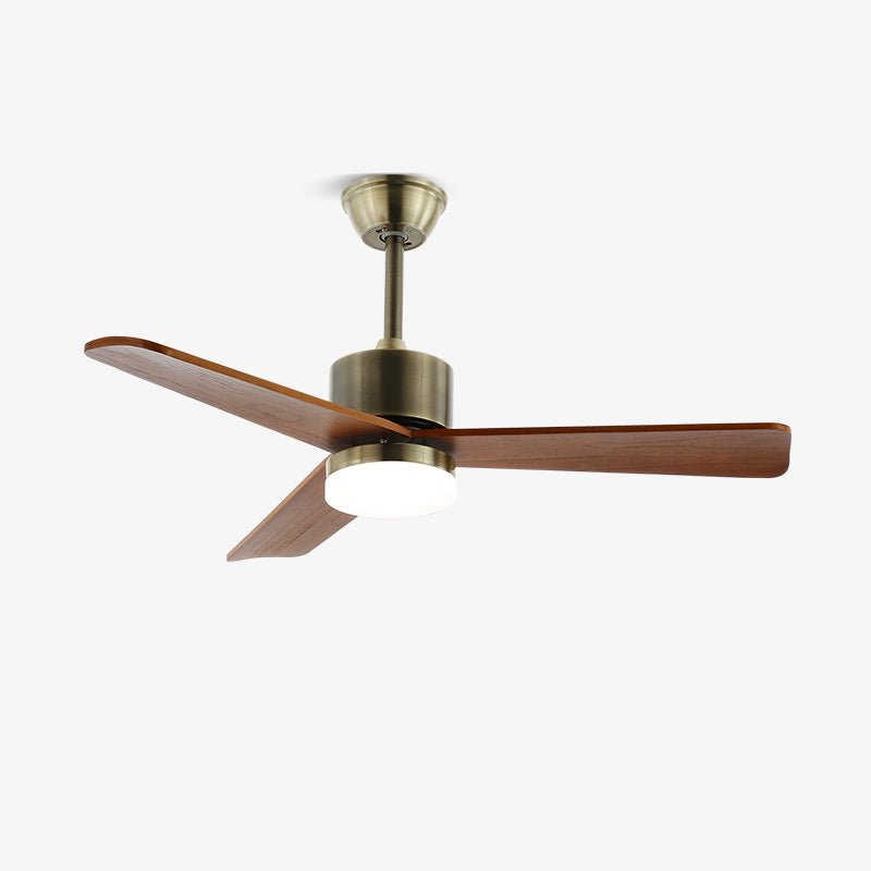 Elara Minimalist Silver Wood Ceiling Fan Light - Letslighting