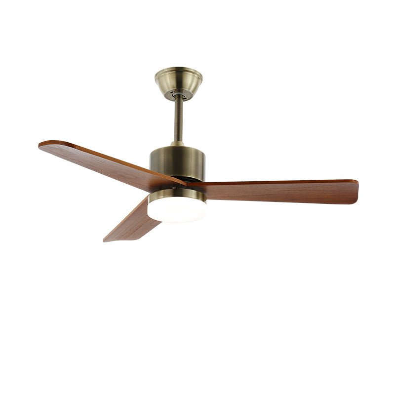 Elara Minimalist Silver Wood Ceiling Fan Light - Letslighting
