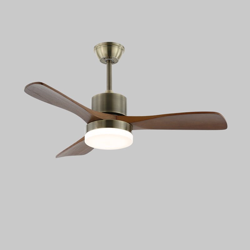 Elara Minimalist Silver Wood Ceiling Fan Light - Letslighting