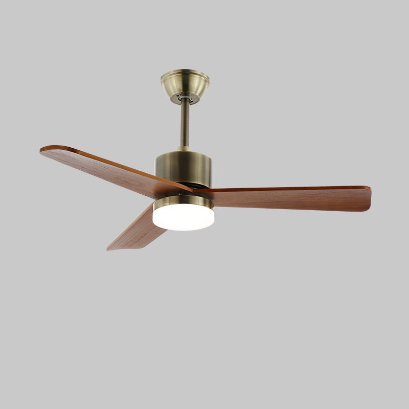 Elara Minimalist Silver Wood Ceiling Fan Light - Letslighting