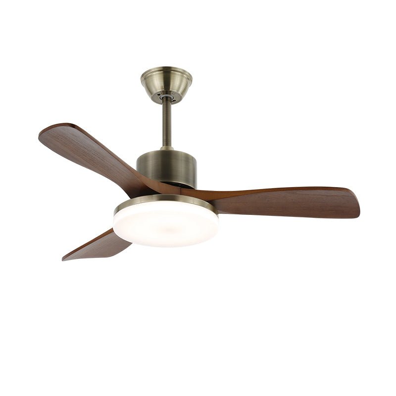 Elara Minimalist Silver Wood Ceiling Fan Light - Letslighting